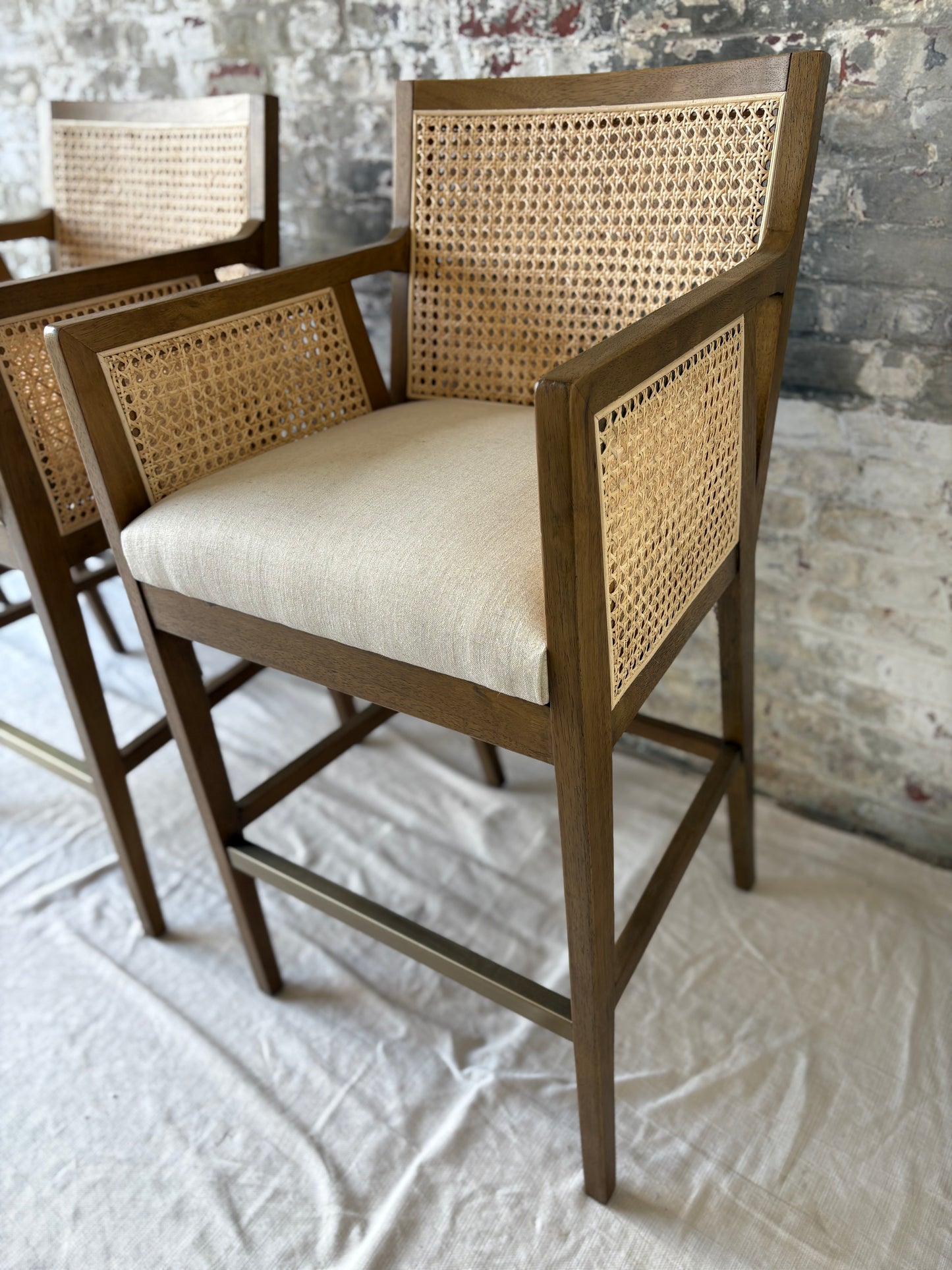 Brass Counter Stools (3)