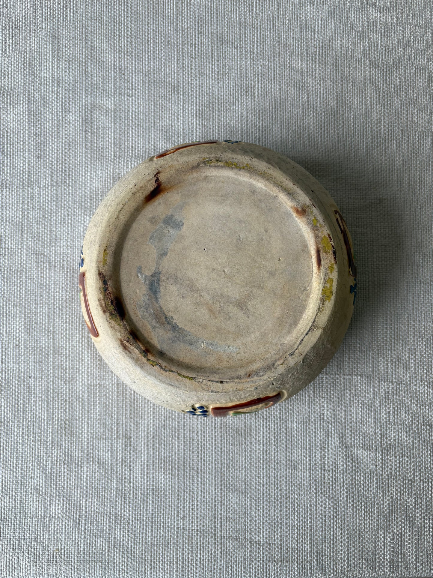 Vintage Roseville Style Art Pottery Bowl / Cachepot