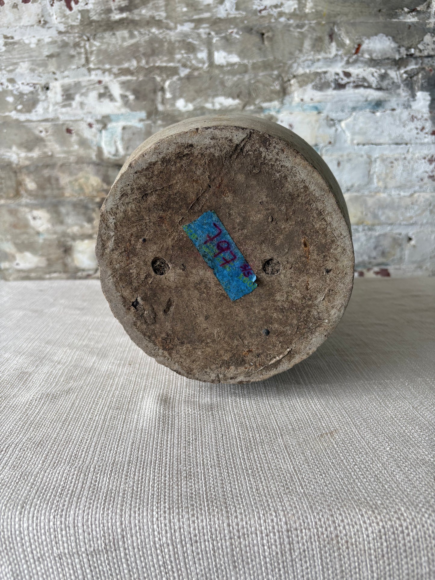 Rustic Handcrafted Stoneware Vase / Large Primitive Ceramic Vessel