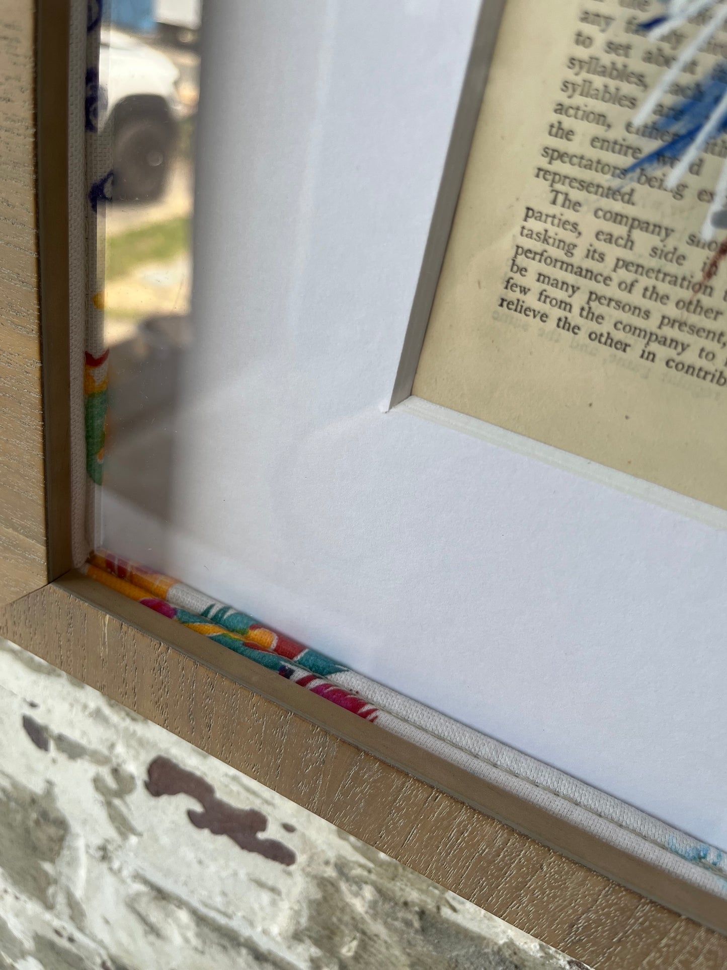 “Let Shit Go” – Framed Mixed Media Art on Vintage Book Page