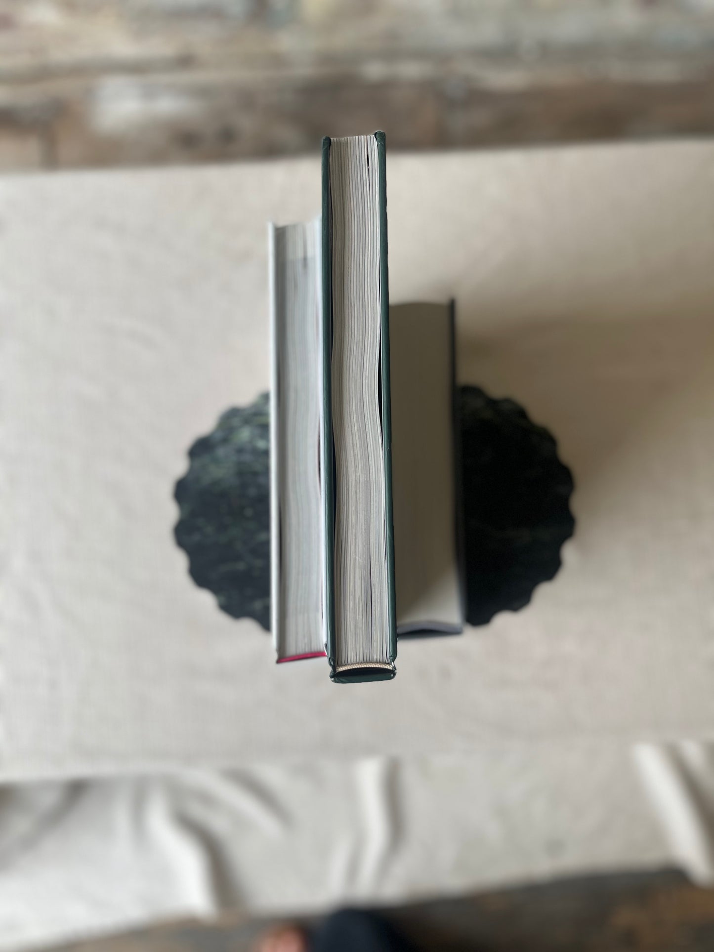 Green Marble Book Ends