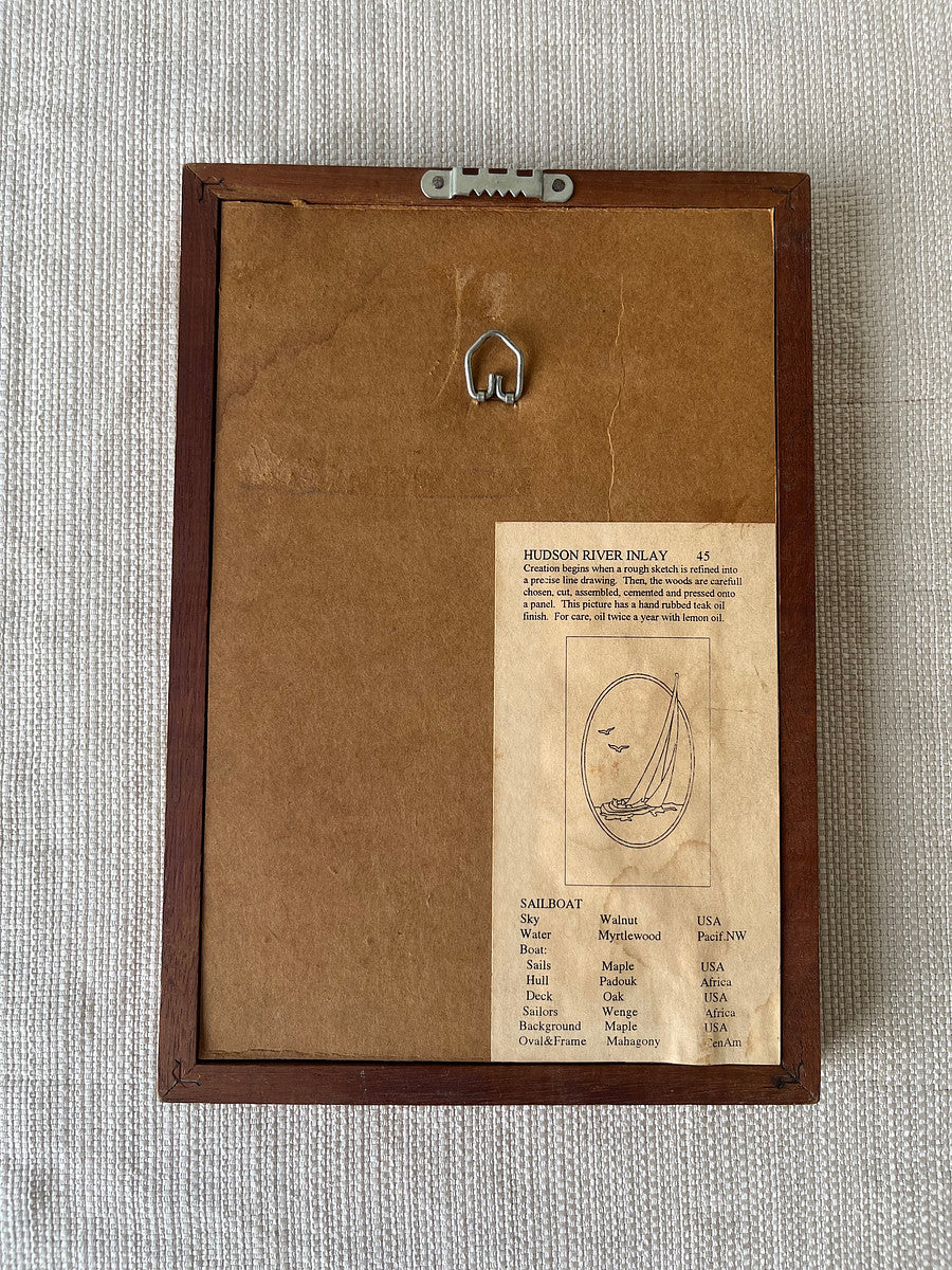 Handcrafted Wood Inlay Sailboat Art – Hudson River Inlay