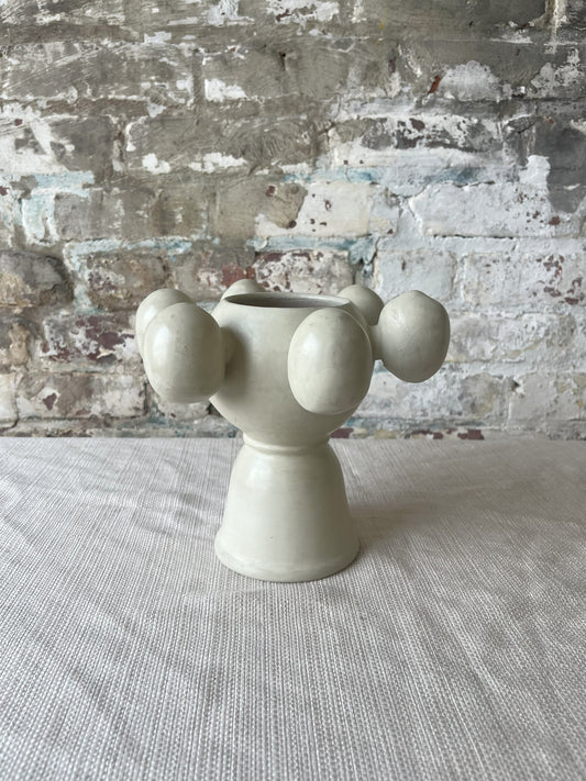 Handmade Eggshell Ceramic Sculptural Vase – Modern Abstract Design