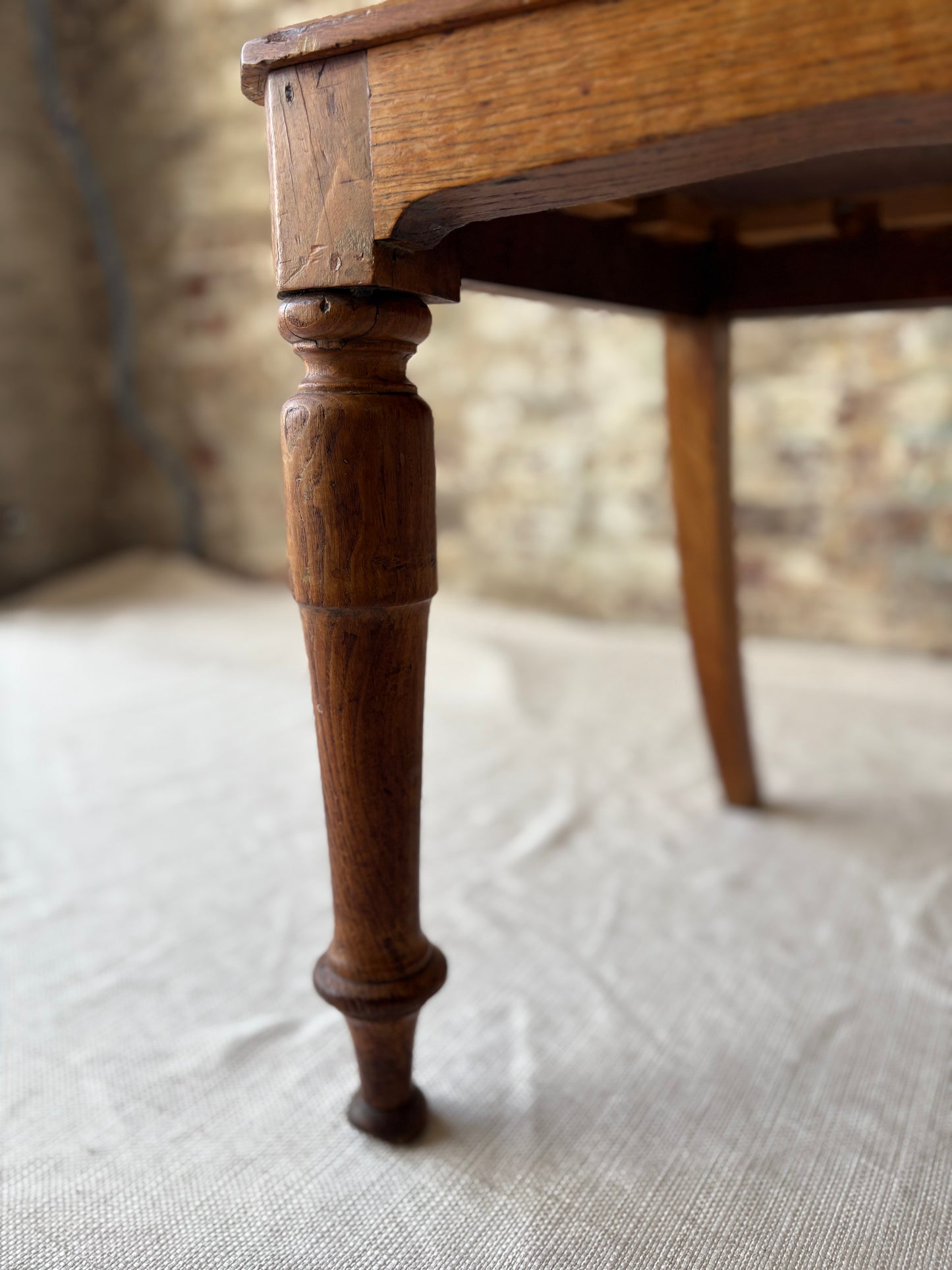 19th-Century Carved Oak Side Chair – Shield Back with Sculptural Detail