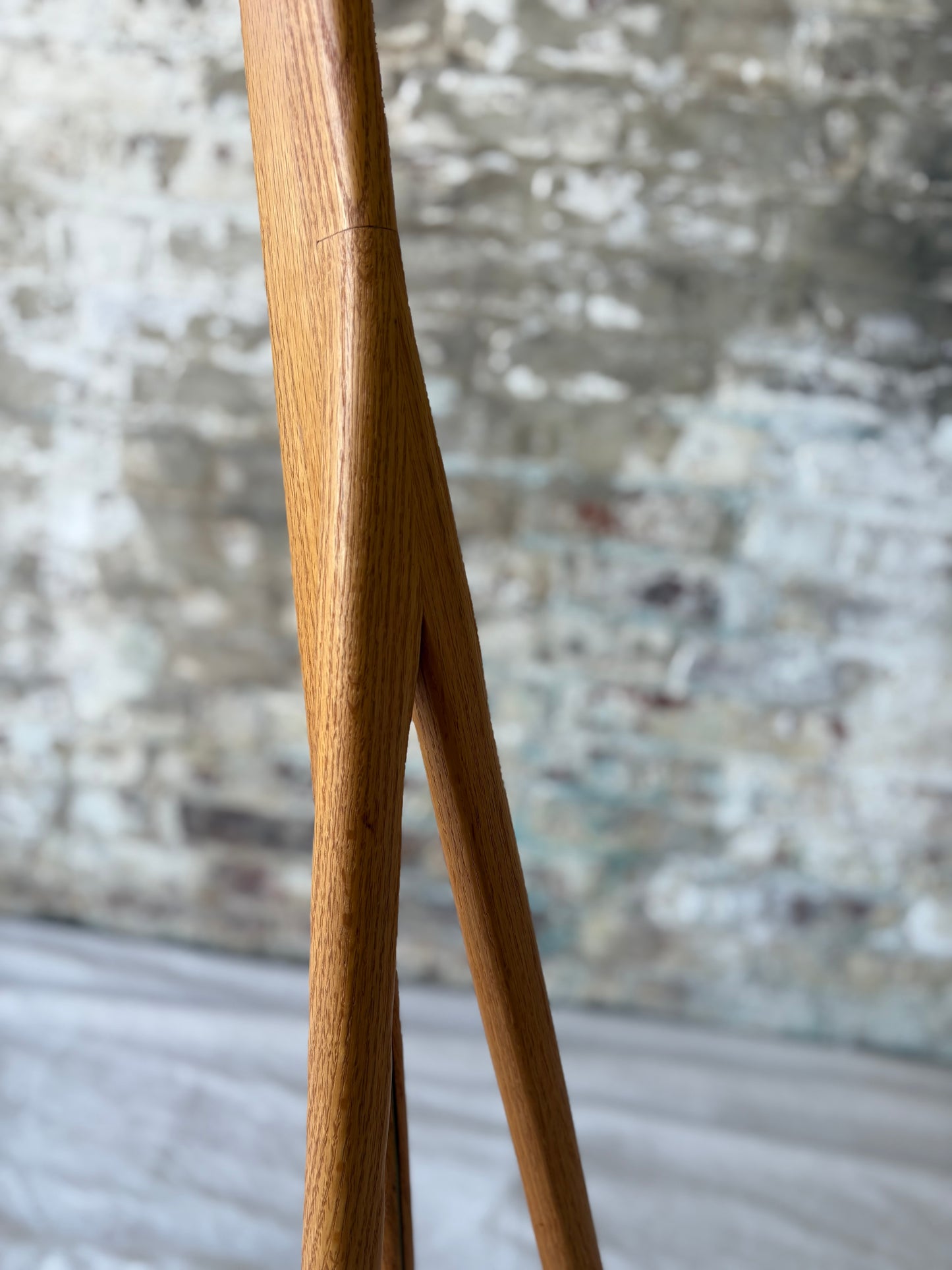 70's Oak Curve Lamp