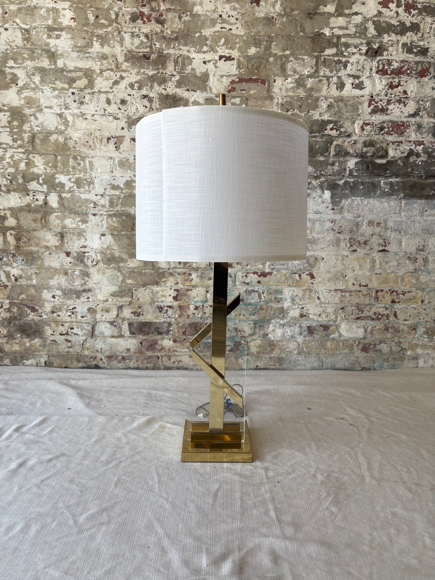 Brass & Acrylic Table Lamp
