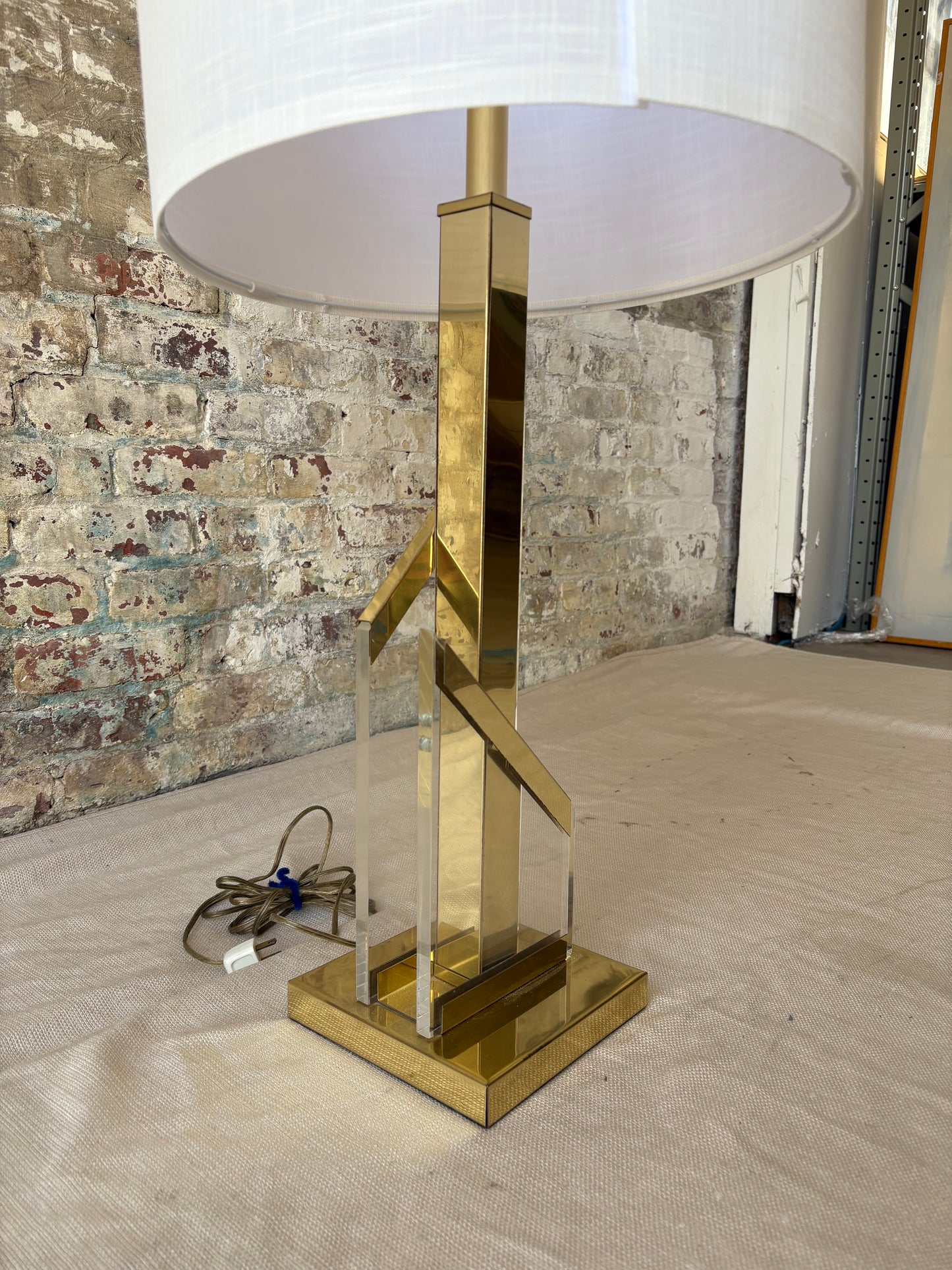Brass & Acrylic Table Lamp