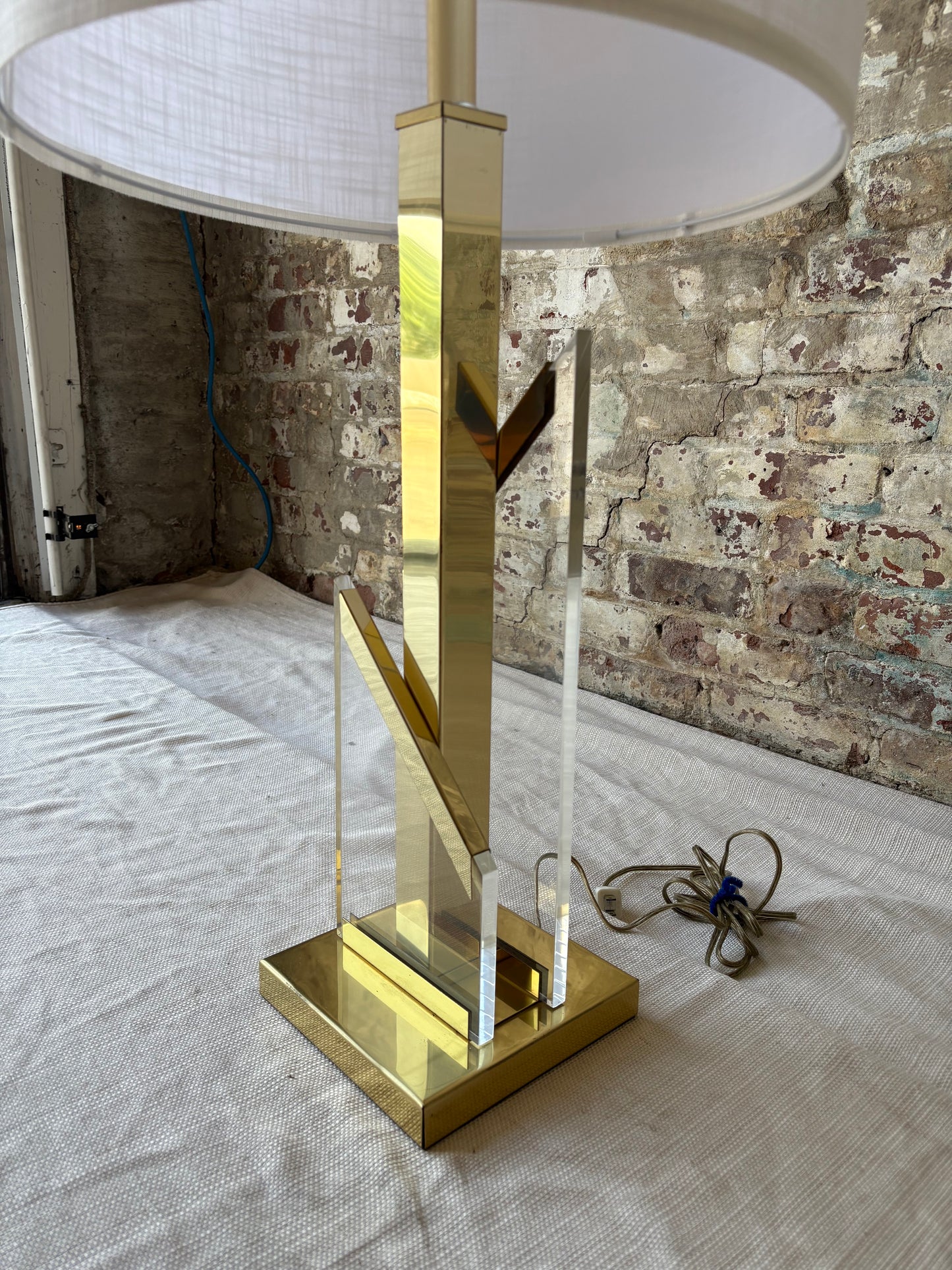 Brass & Acrylic Table Lamp