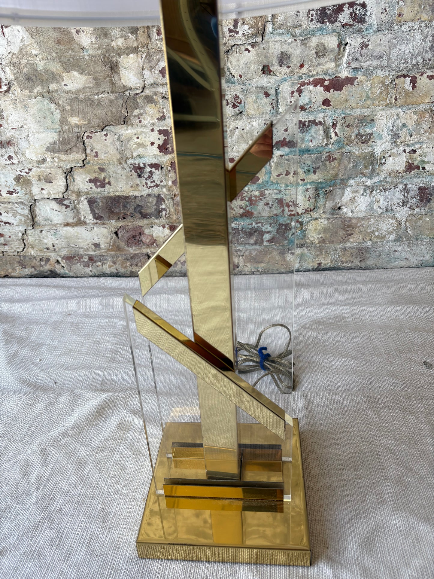 Brass & Acrylic Table Lamp
