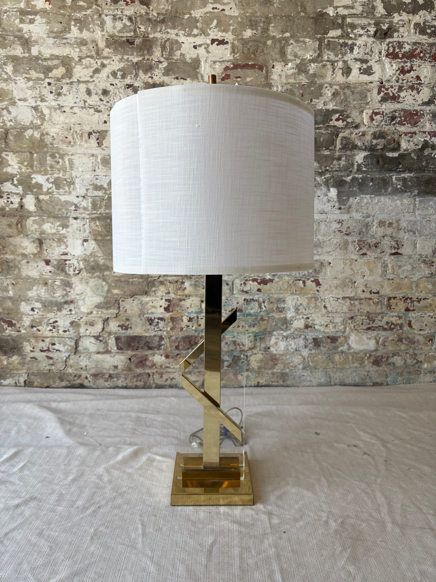 Brass & Acrylic Table Lamp