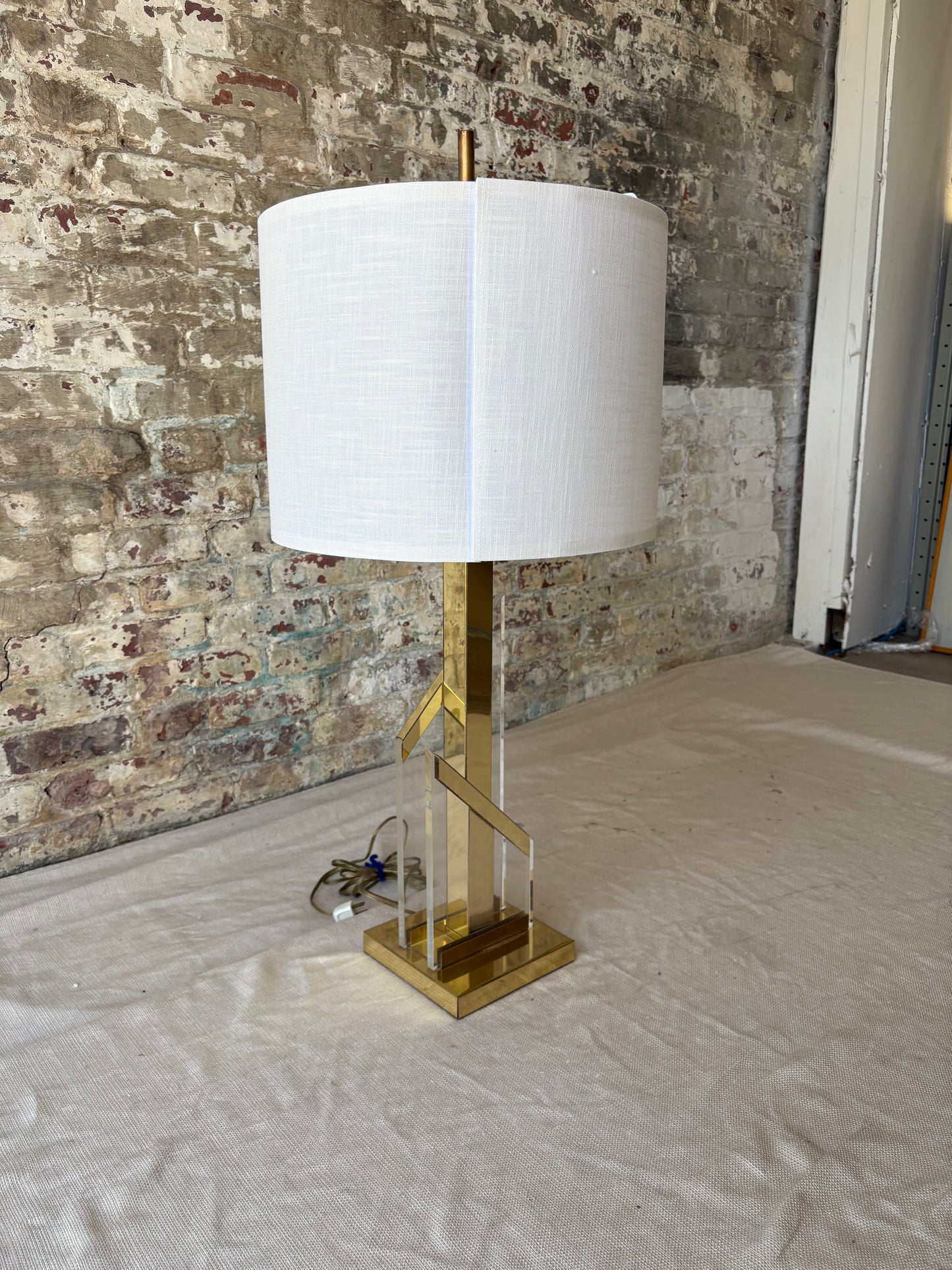 Brass & Acrylic Table Lamp