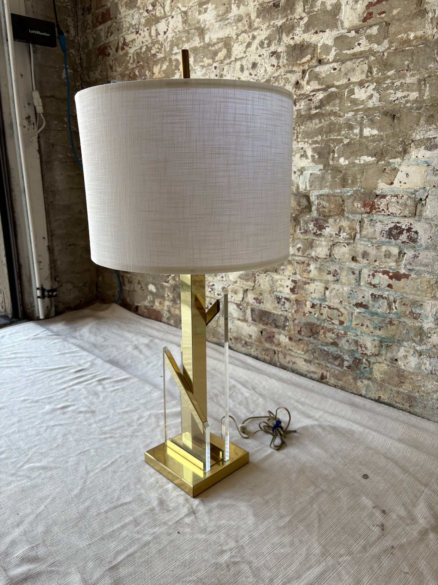 Brass & Acrylic Table Lamp