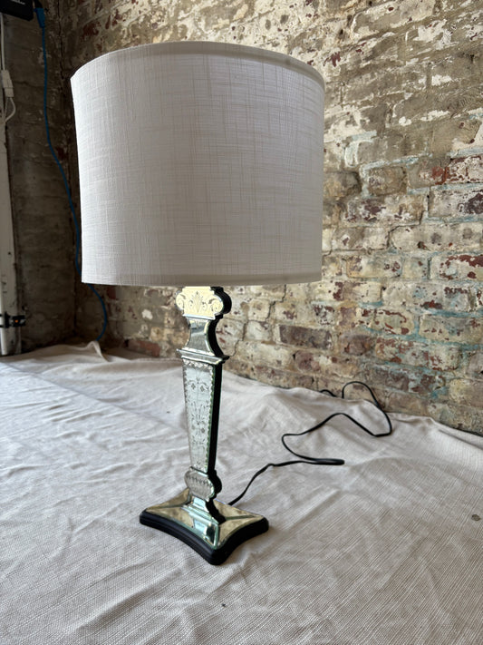Ornate Silver Table Lamp