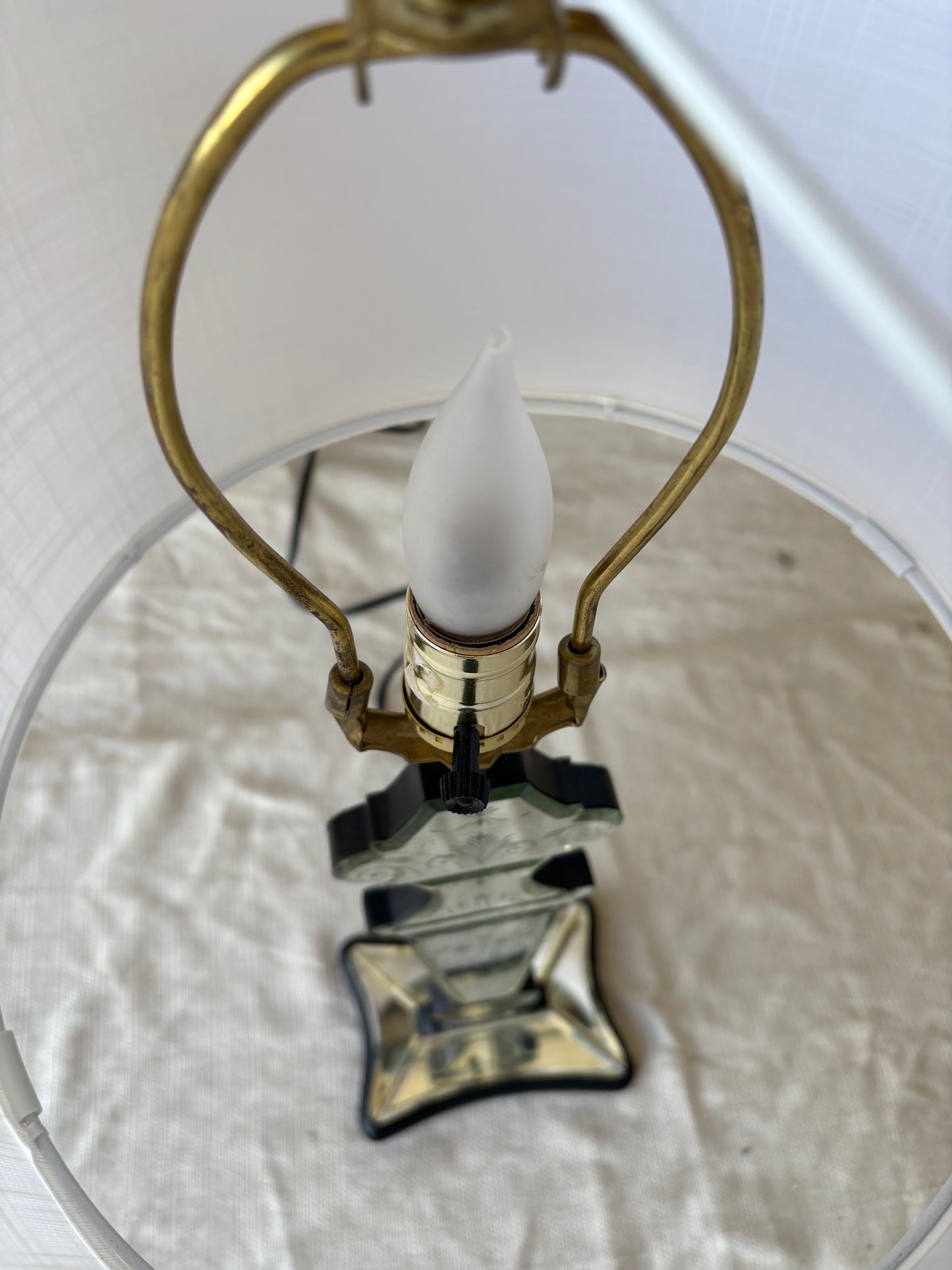 Ornate Silver Table Lamp