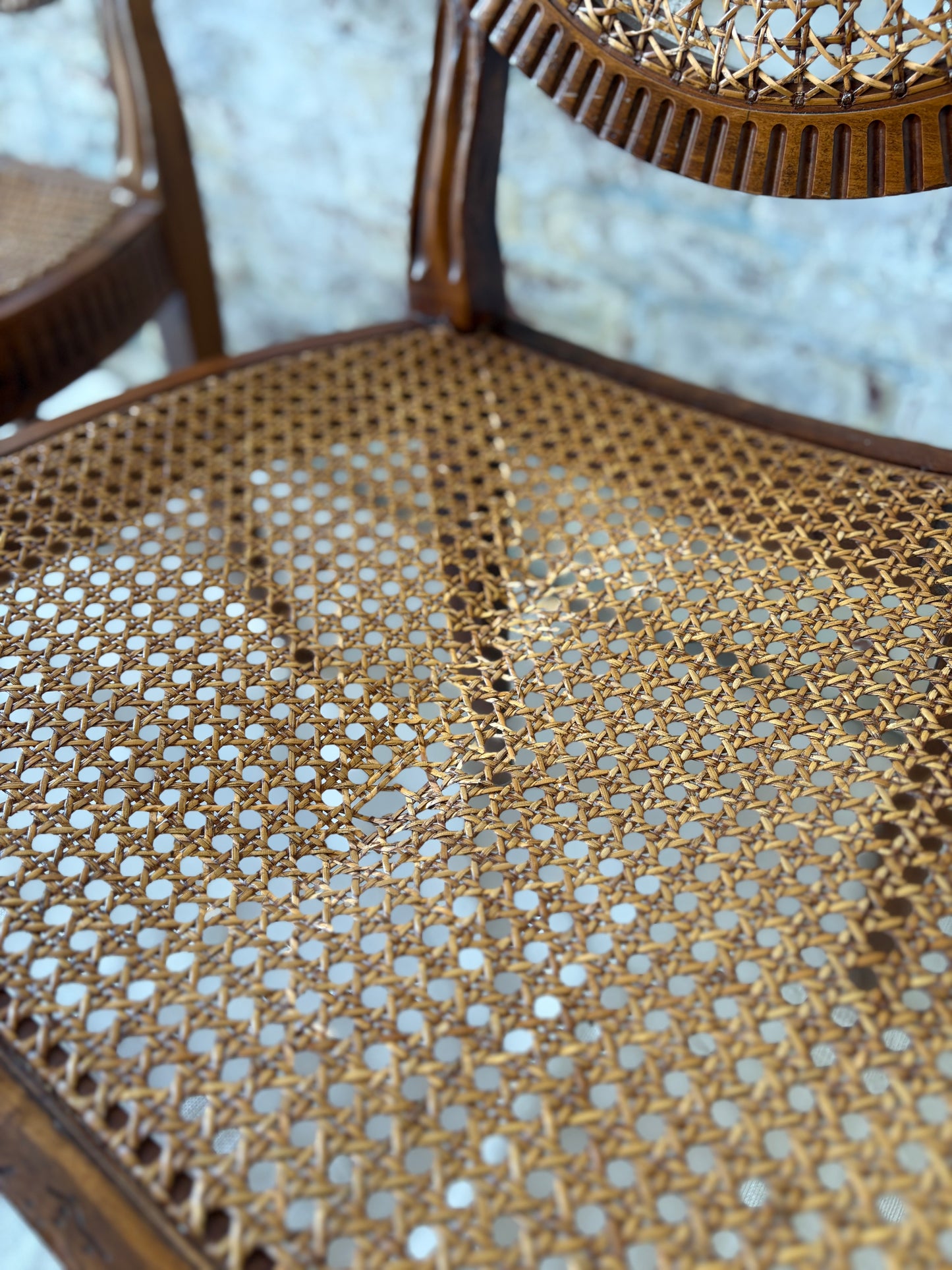 Rattan Sunburst Dining Chairs (Set of 6)