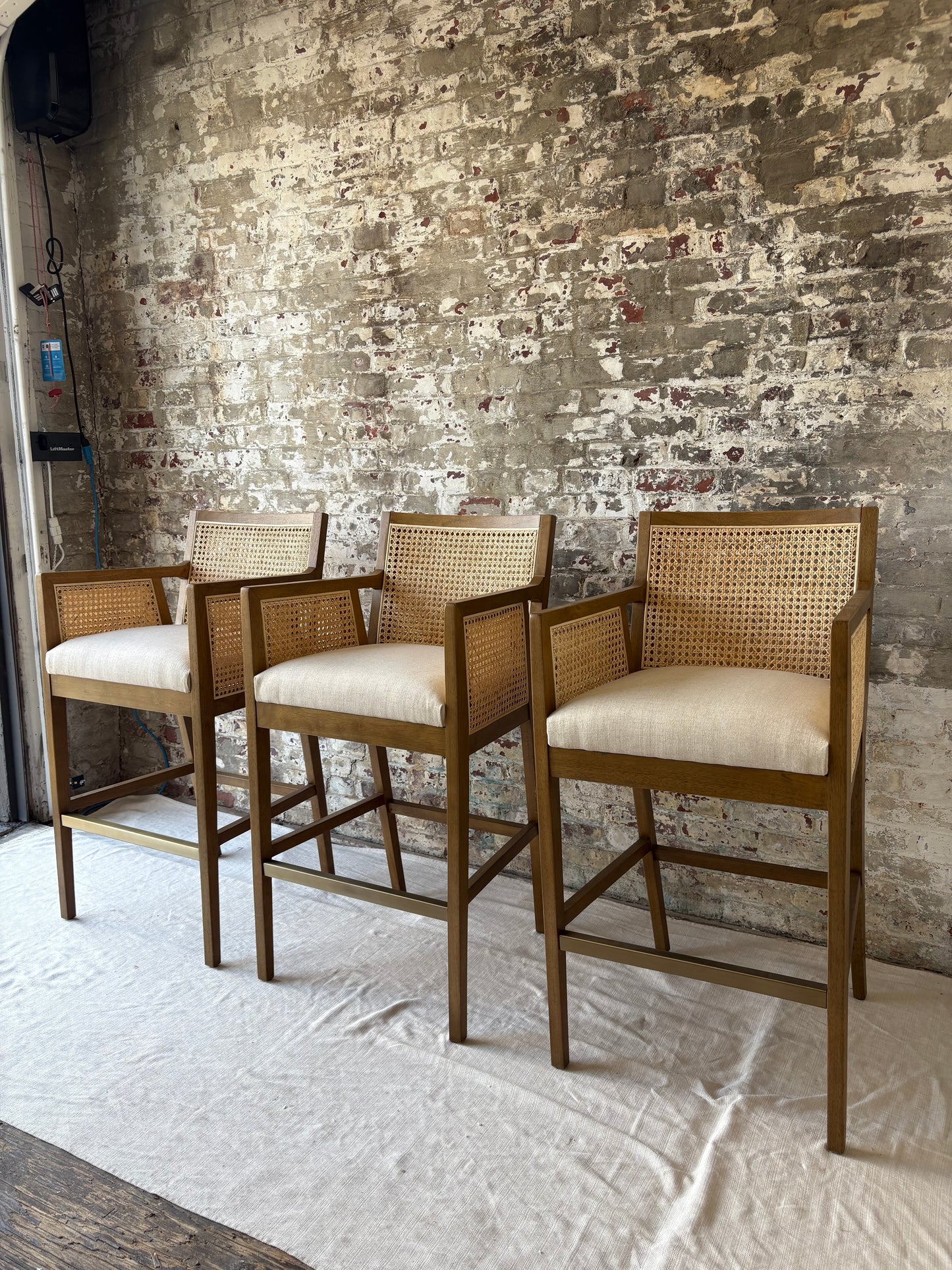 Brass Counter Stools (3)