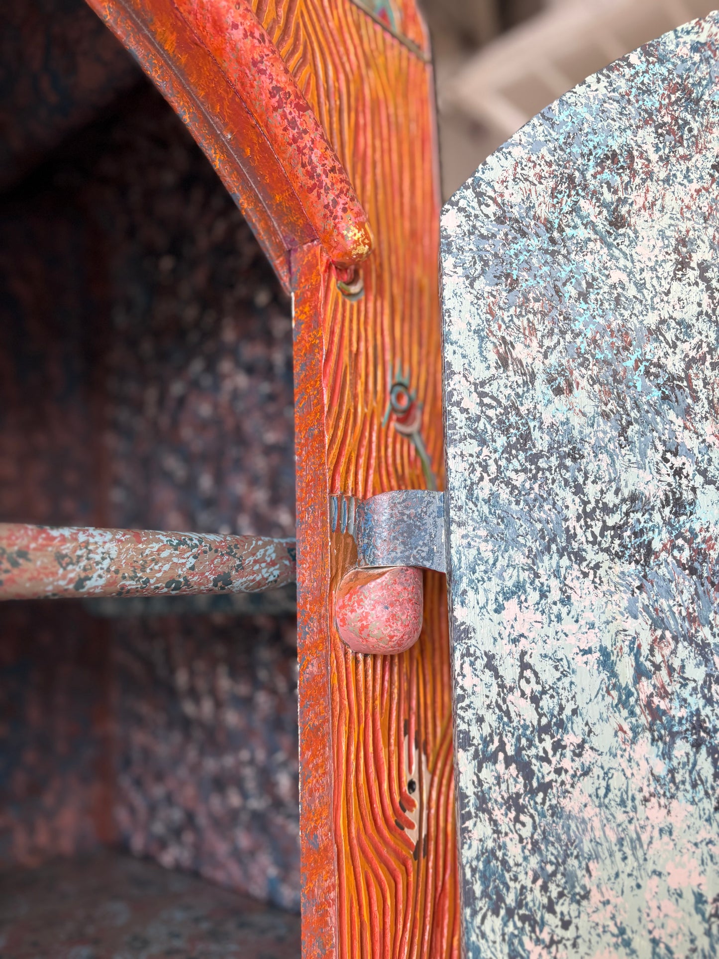 Tommy Simpson Cabinet – Hand-Carved, One-of-a-Kind Studio Masterpiece - "She's an Italian Evening"