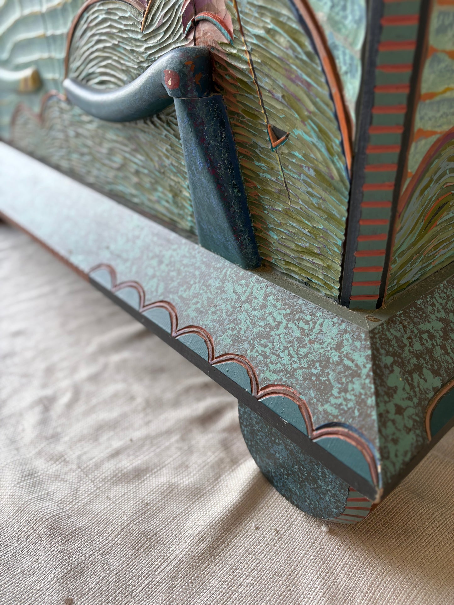 Tommy Simpson Cabinet – Hand-Carved, One-of-a-Kind Studio Masterpiece - "She's an Italian Evening"