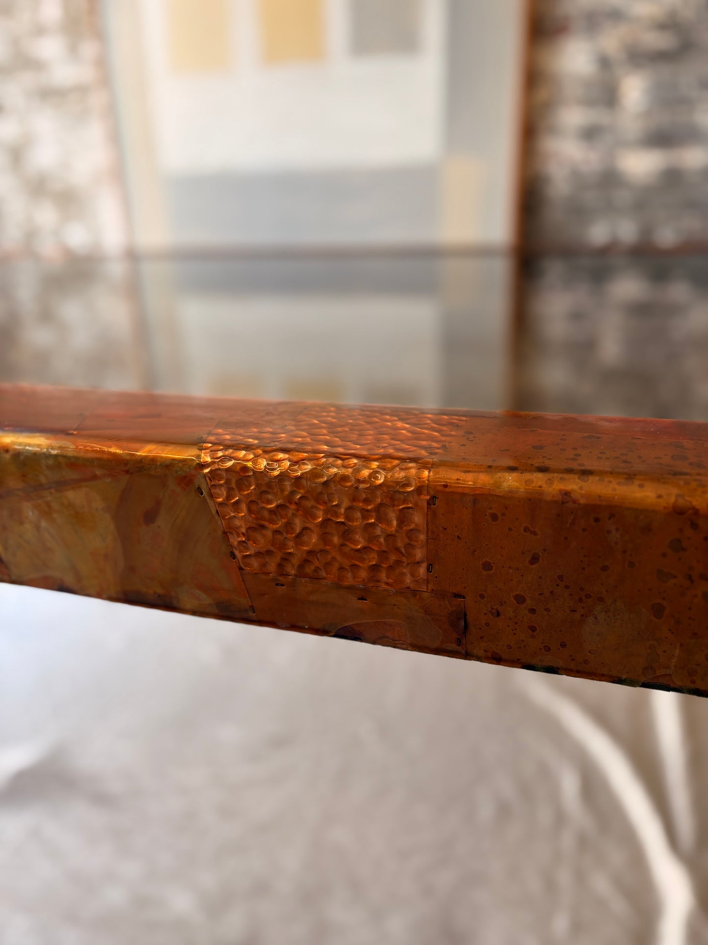 Paul Evans Smoked Glass Dining Table