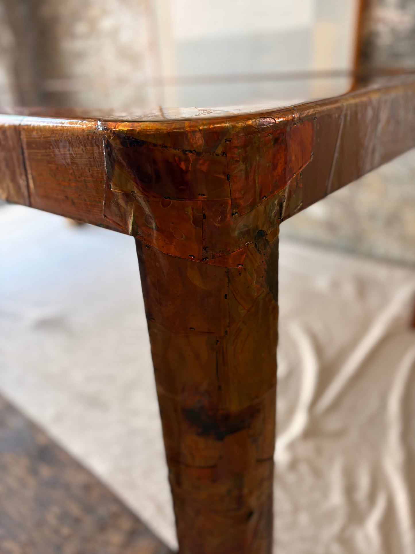 Paul Evans Smoked Glass Dining Table