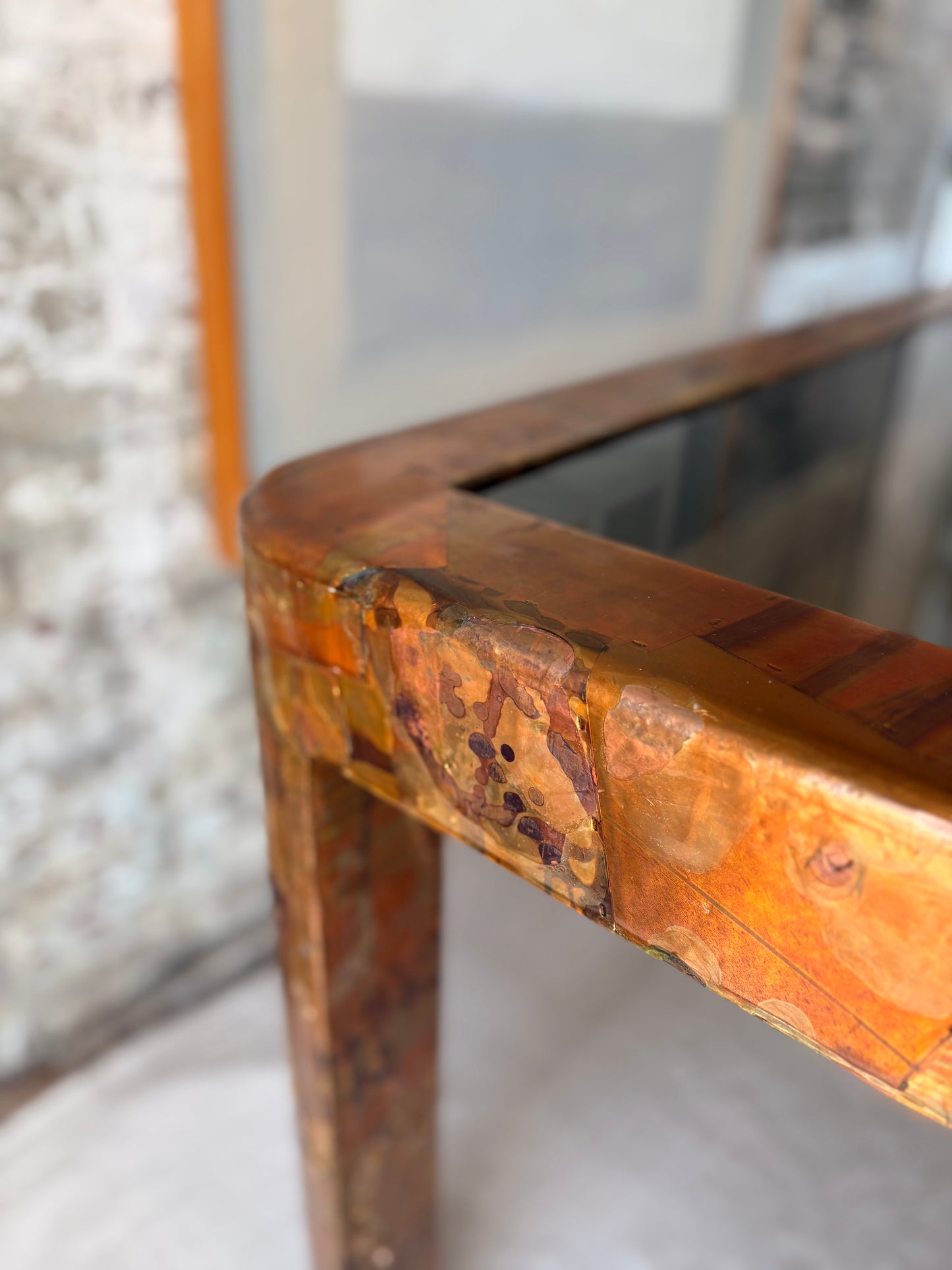 Paul Evans Smoked Glass Dining Table