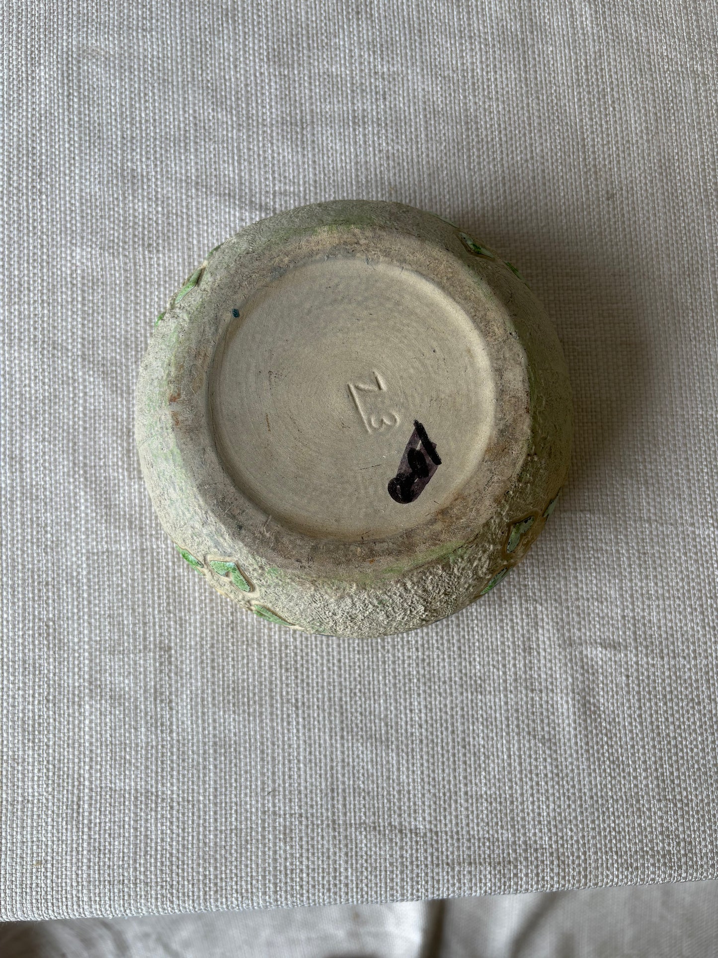 Vintage Roseville Style Art Pottery Bowl / Cachepot
