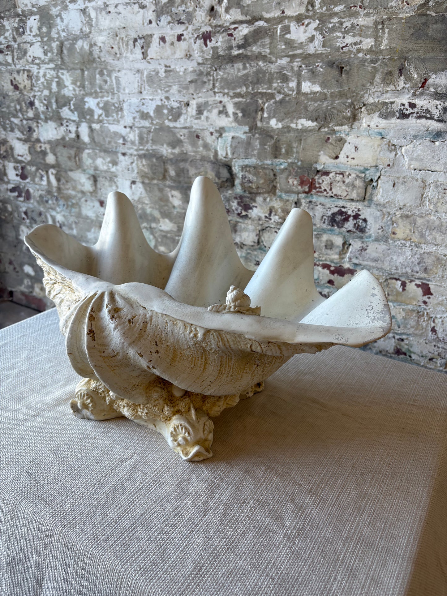 Vintage Monumental Shell Vessel
