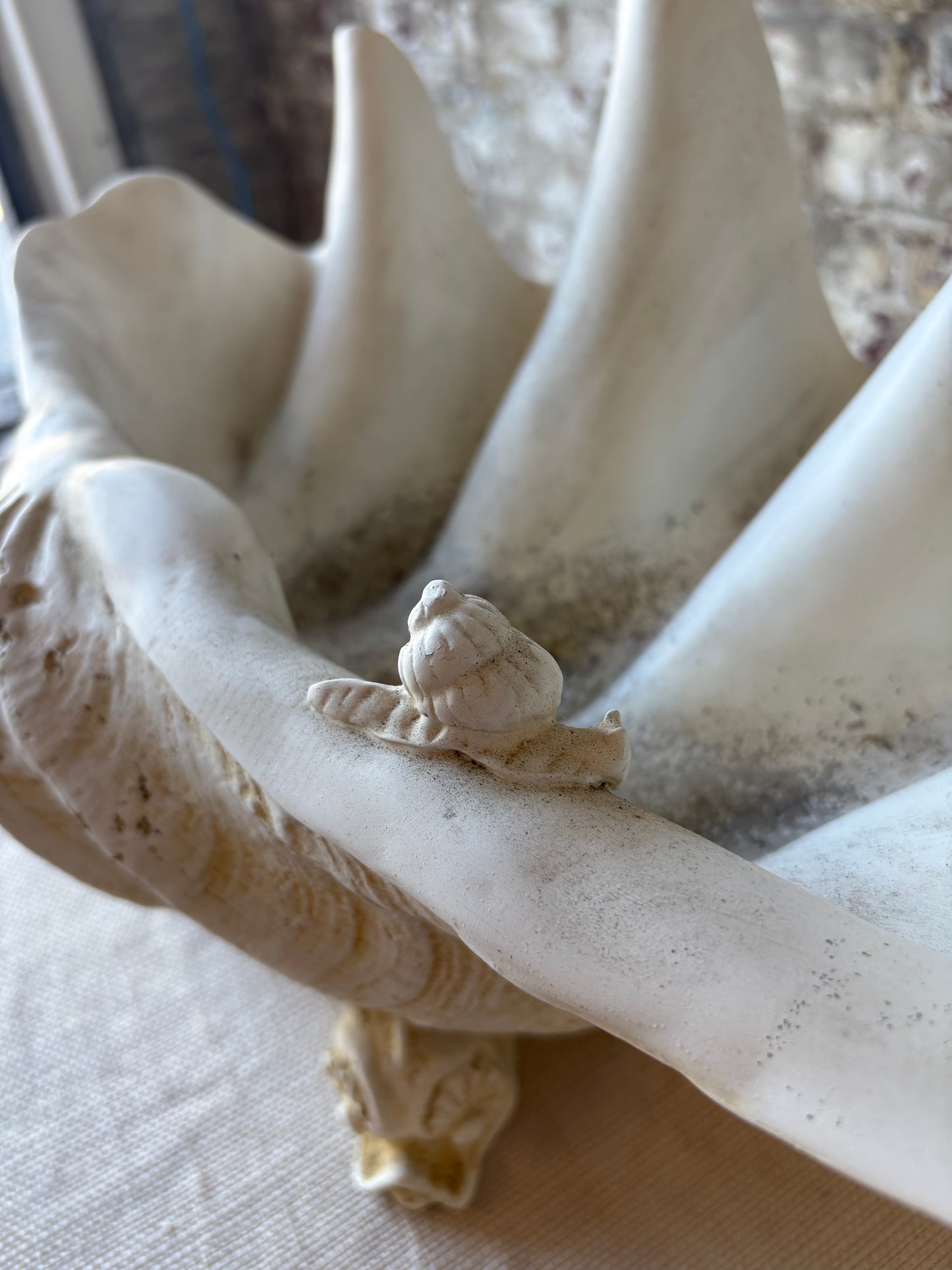 Vintage Monumental Shell Vessel