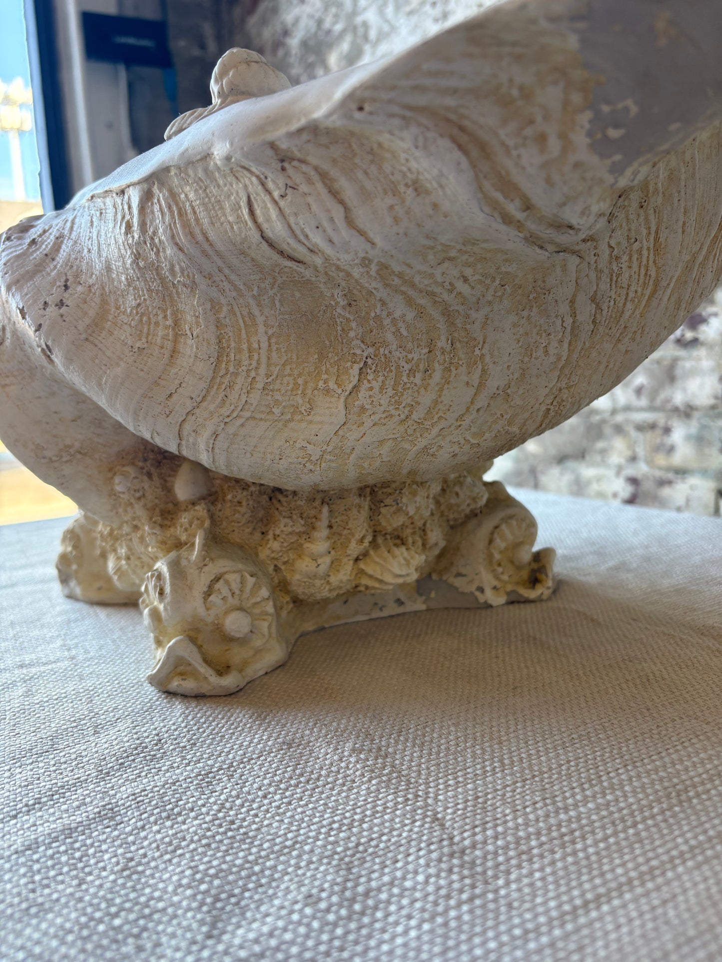 Vintage Monumental Shell Vessel