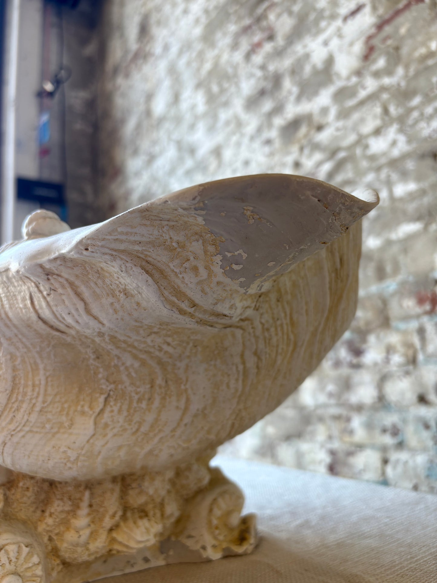 Vintage Monumental Shell Vessel