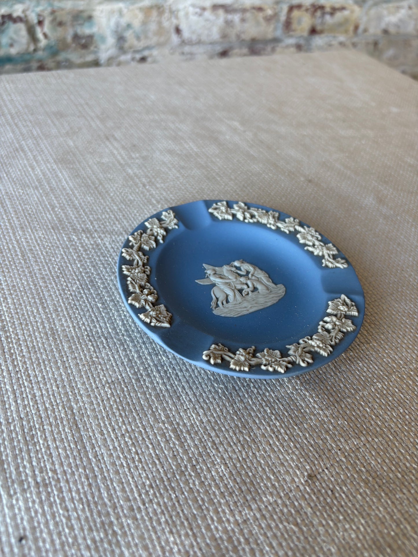 Vintage Wedgwood Jasperware Blue Ashtray / Trinket Dish – Made in England