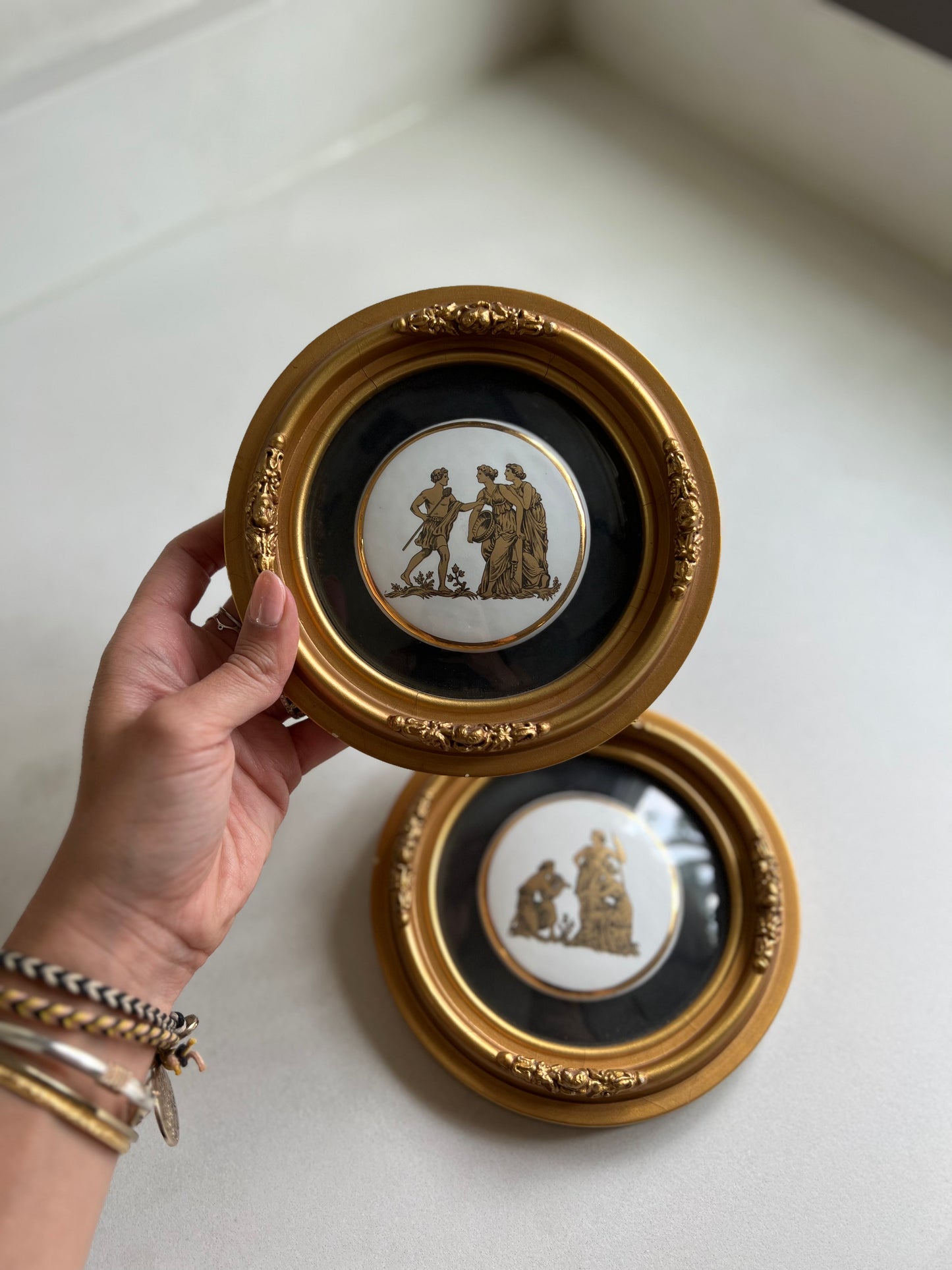 Gilded Shadow Boxes, Pair