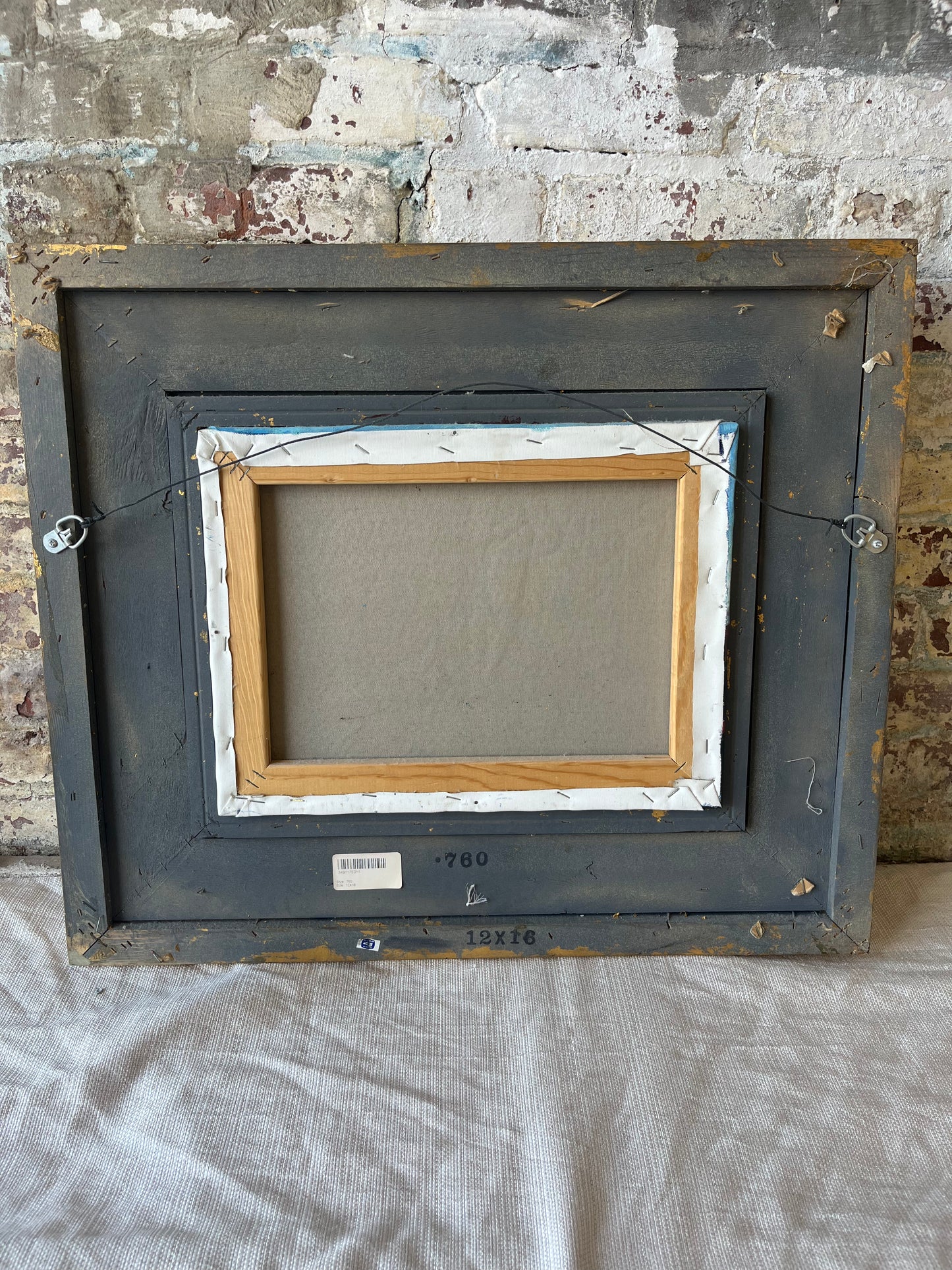 Vintage Canvas of Sailboats With Gold Gilded Frame