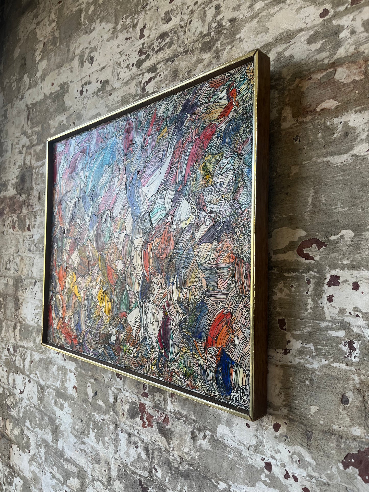 Vibrant Abstract Expressionist Painting - Framed Original Artwork