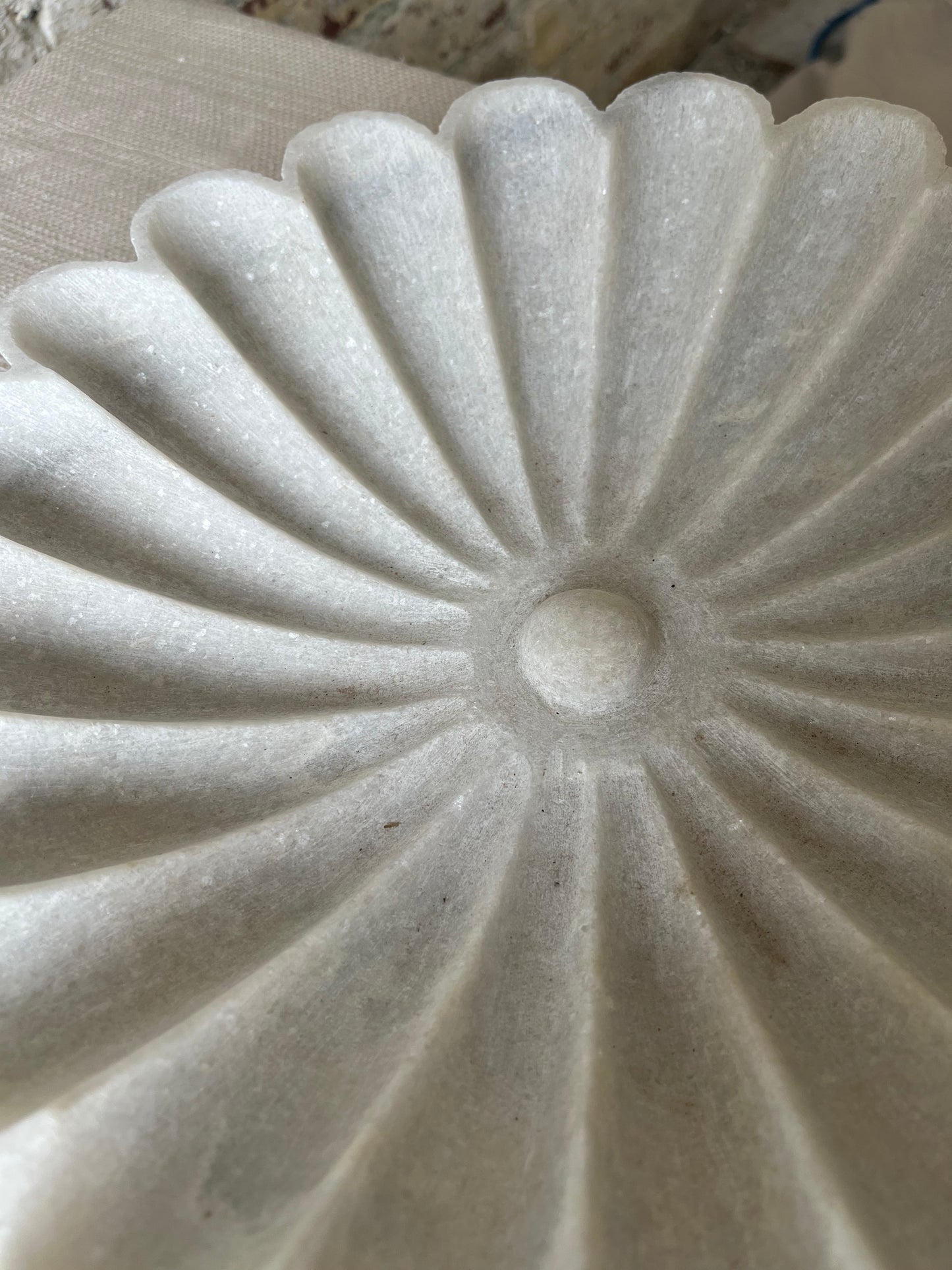Handcrafted Marble Flower Bowl [Only 1 left!]