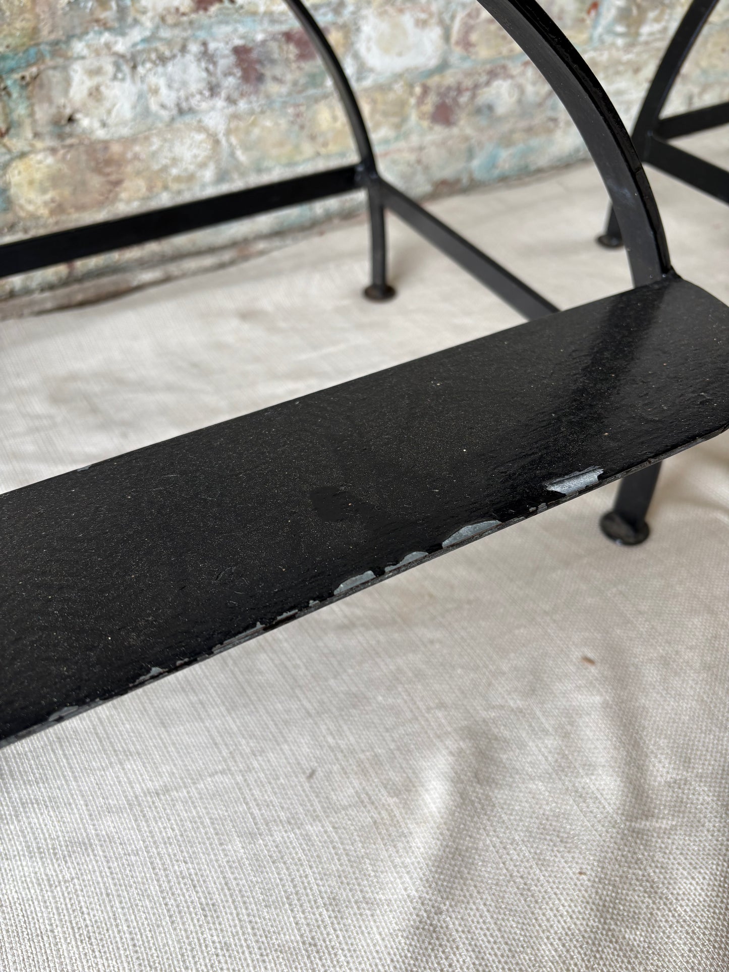 Black Iron Barstools - Set of 3