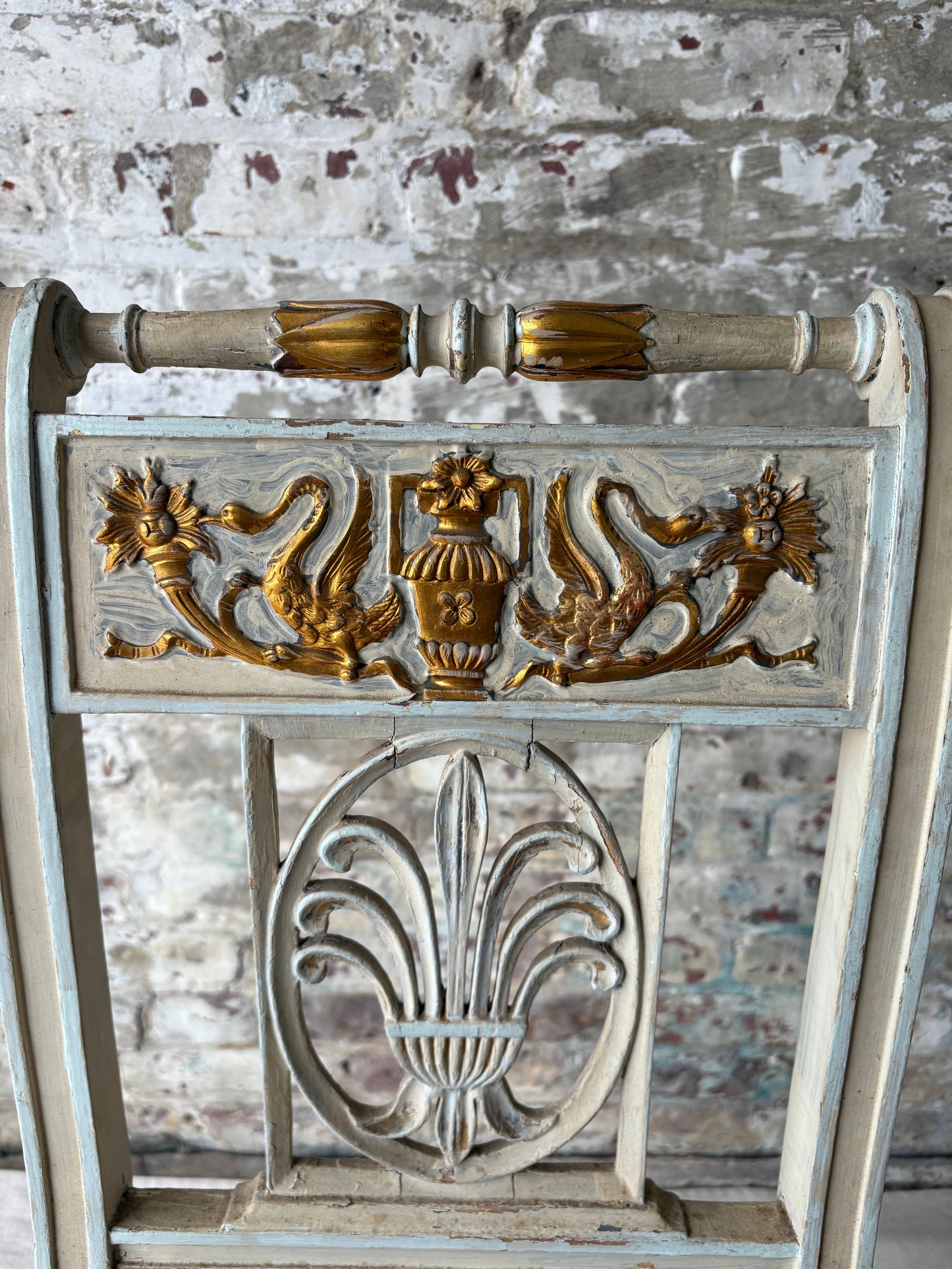 Pair of Antique Neoclassical Painted Side Chairs – Provenance from the Heiress of Macy’s Estate