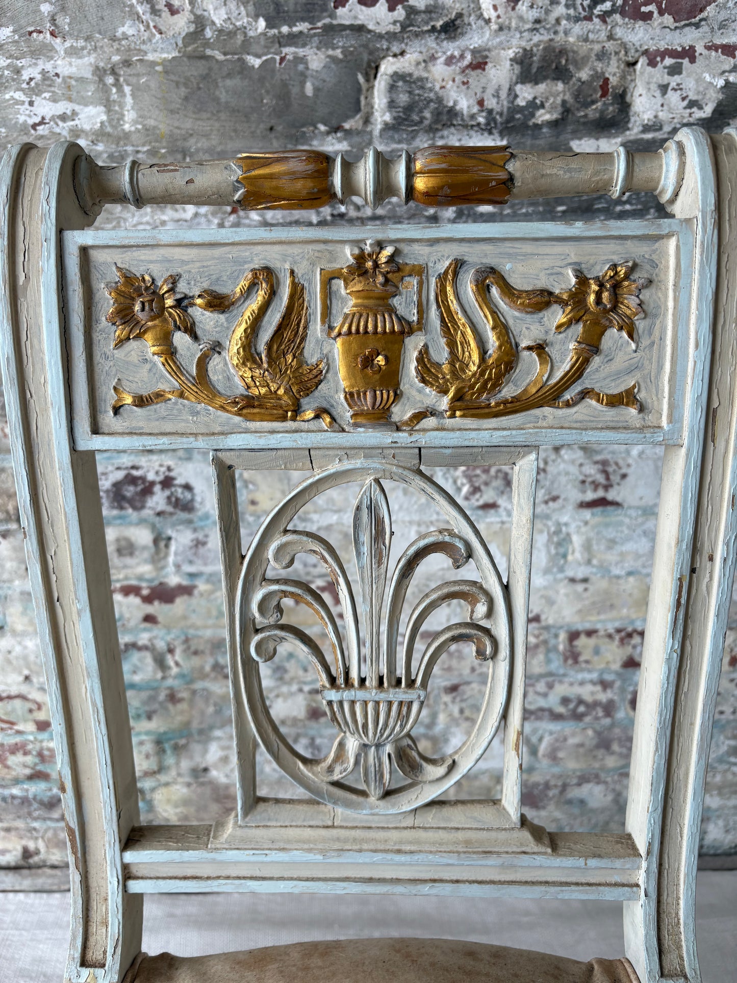 Pair of Antique Neoclassical Painted Side Chairs – Provenance from the Heiress of Macy’s Estate