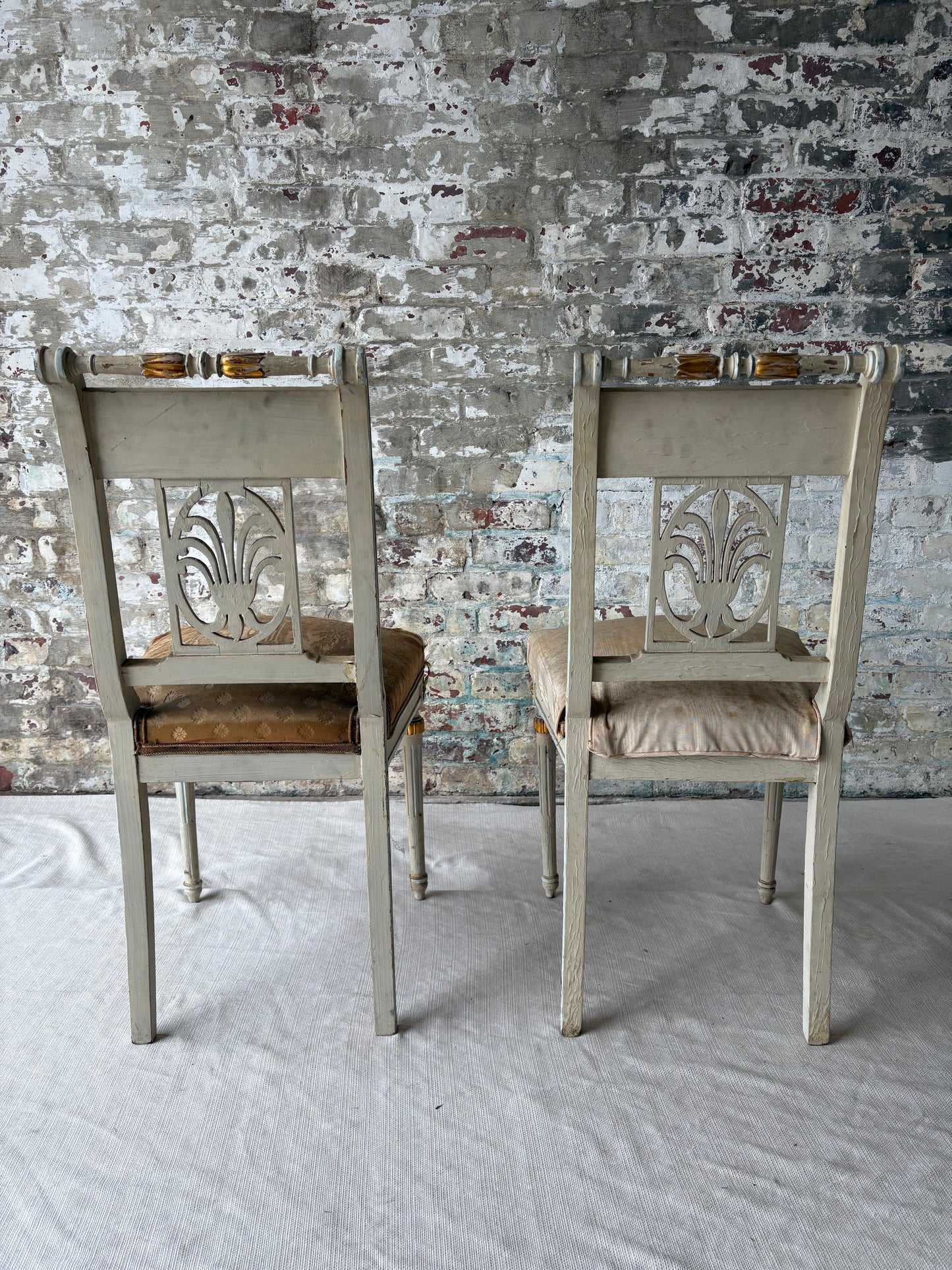 Pair of Antique Neoclassical Painted Side Chairs – Provenance from the Heiress of Macy’s Estate