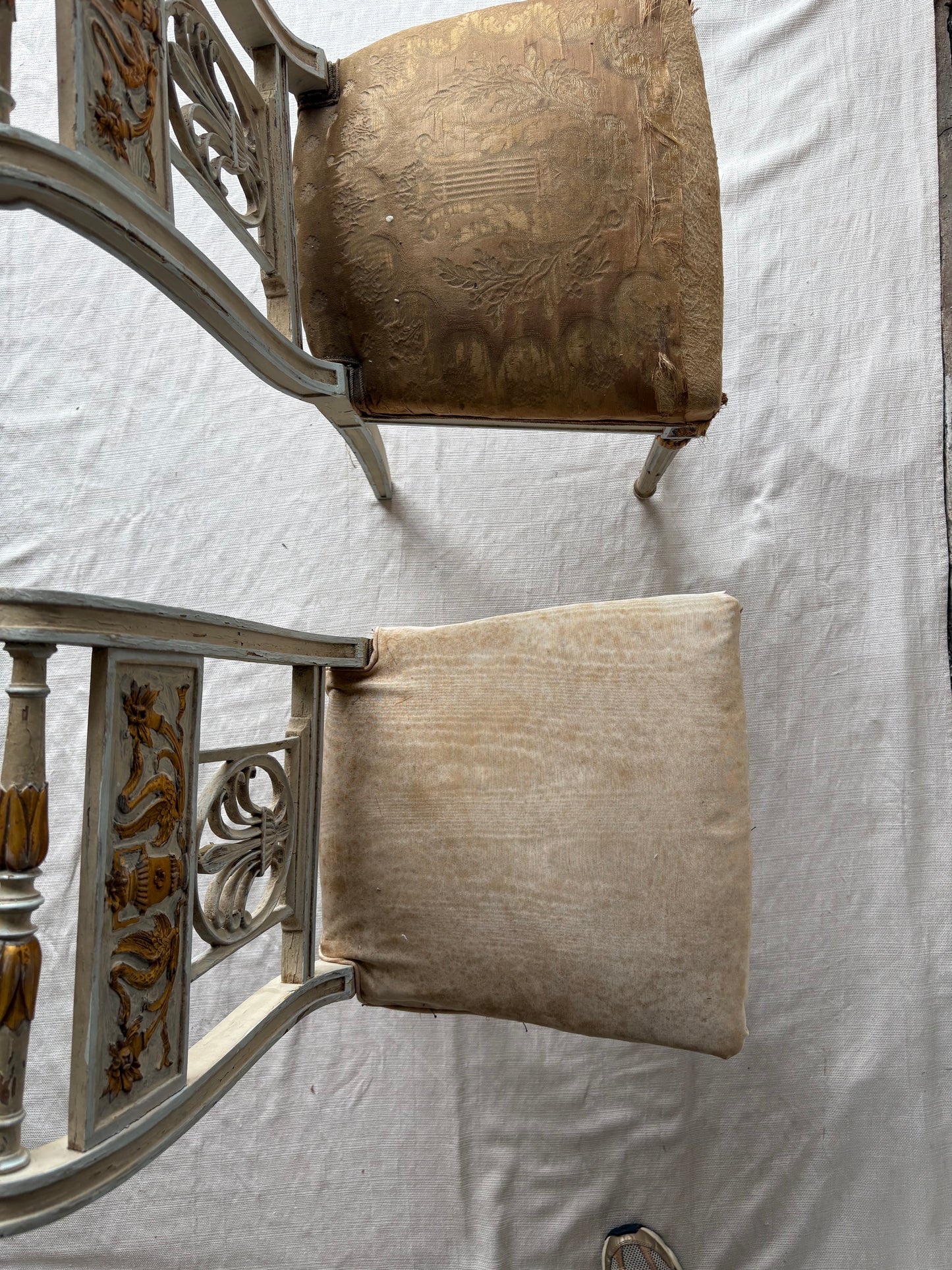 Pair of Antique Neoclassical Painted Side Chairs – Provenance from the Heiress of Macy’s Estate