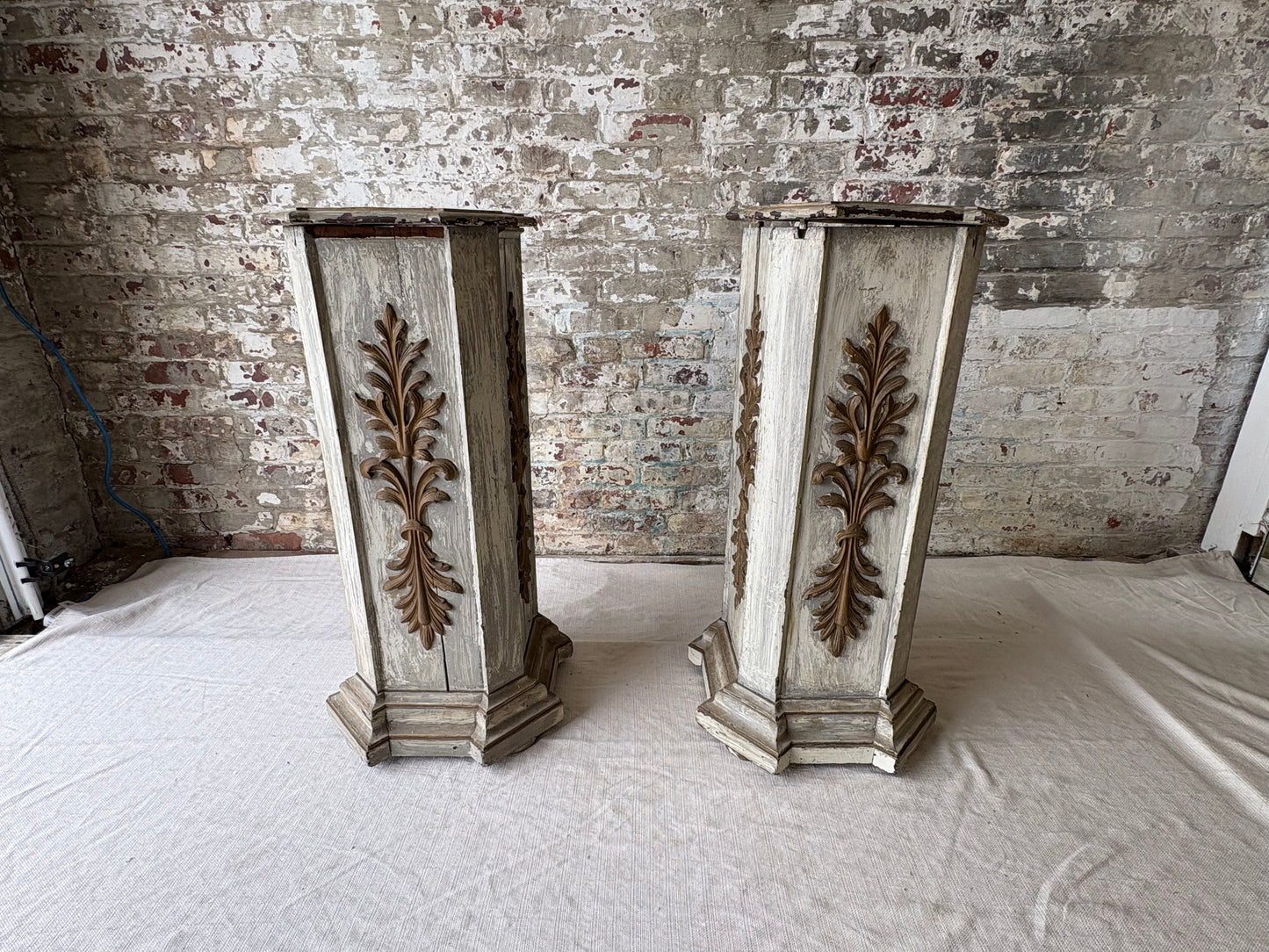 Pair of Vintage Wood Pedestals