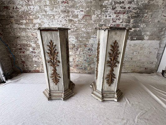 Pair of Vintage Wood Pedestals