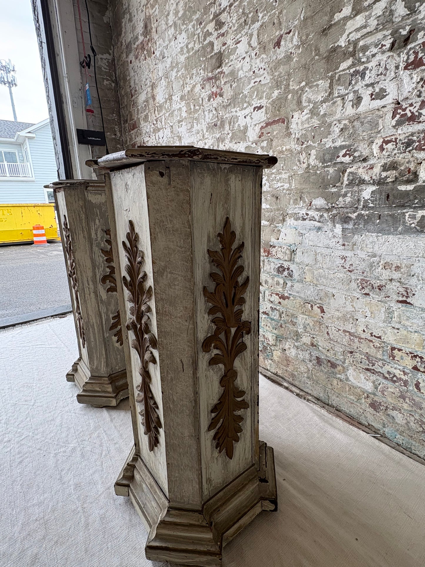 Pair of Vintage Wood Pedestals