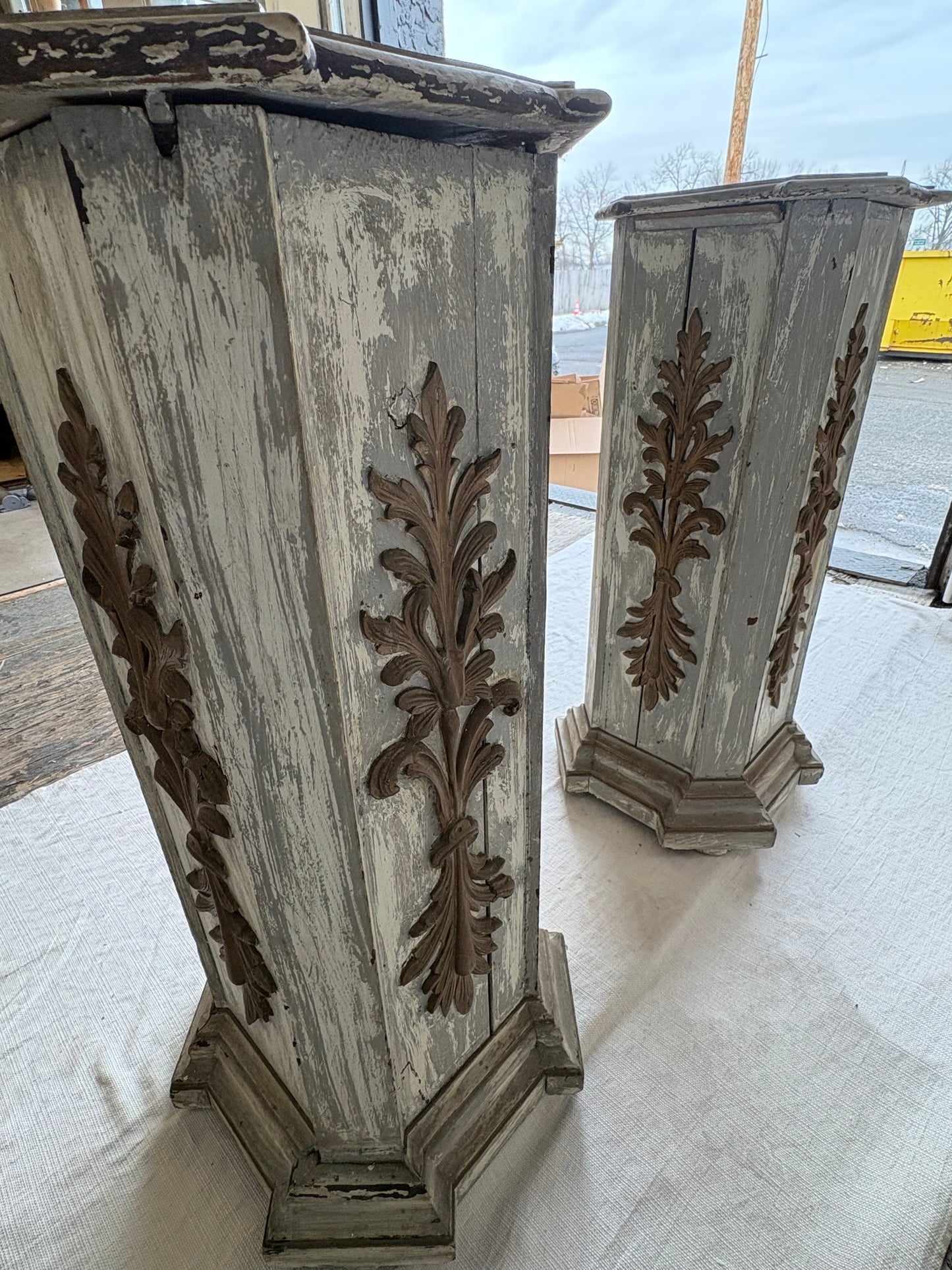 Pair of Vintage Wood Pedestals