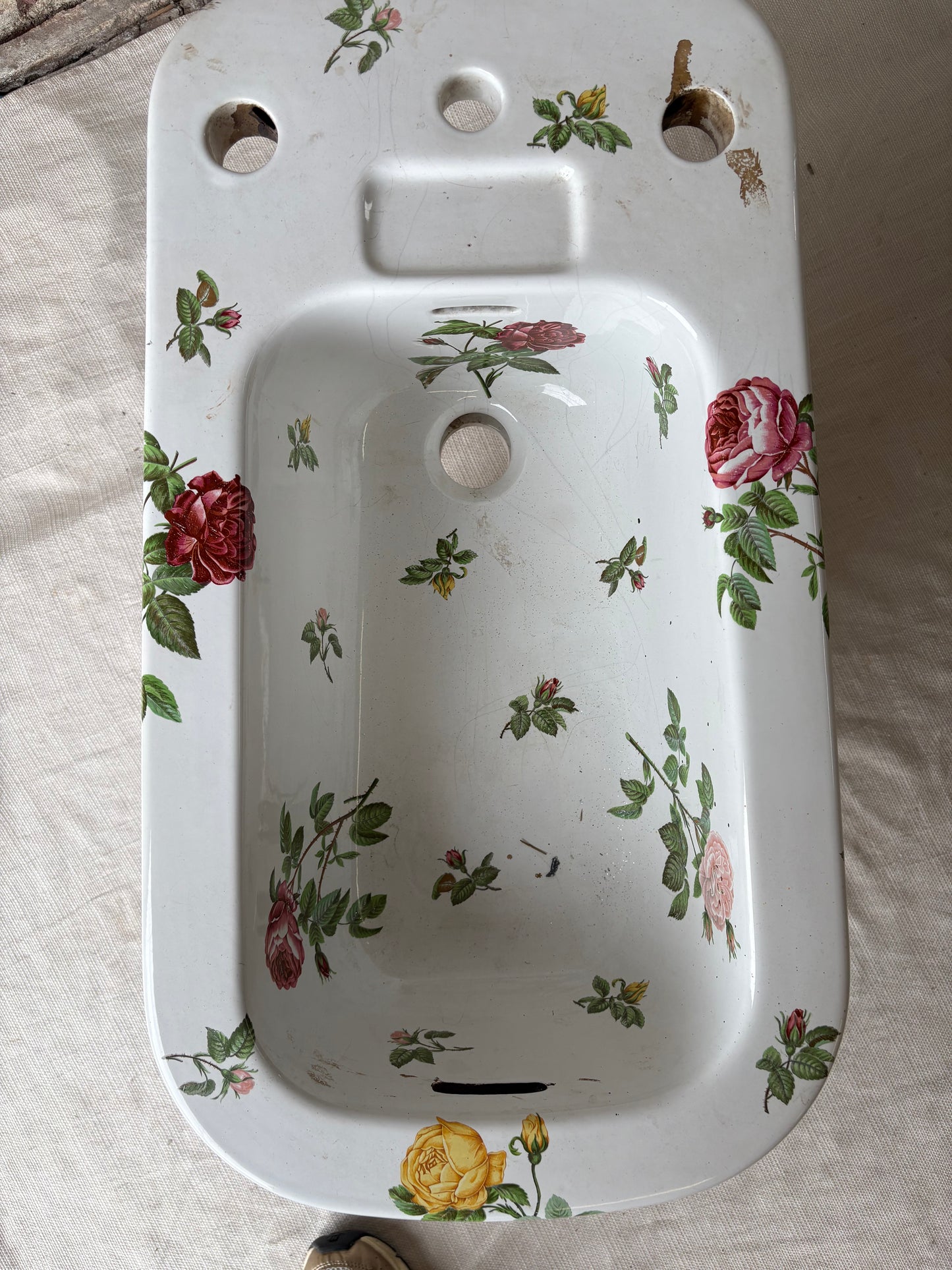 Rare Hand-Painted Floral Porcelain Bidet from the Estate of the Heiress to Macy’s
