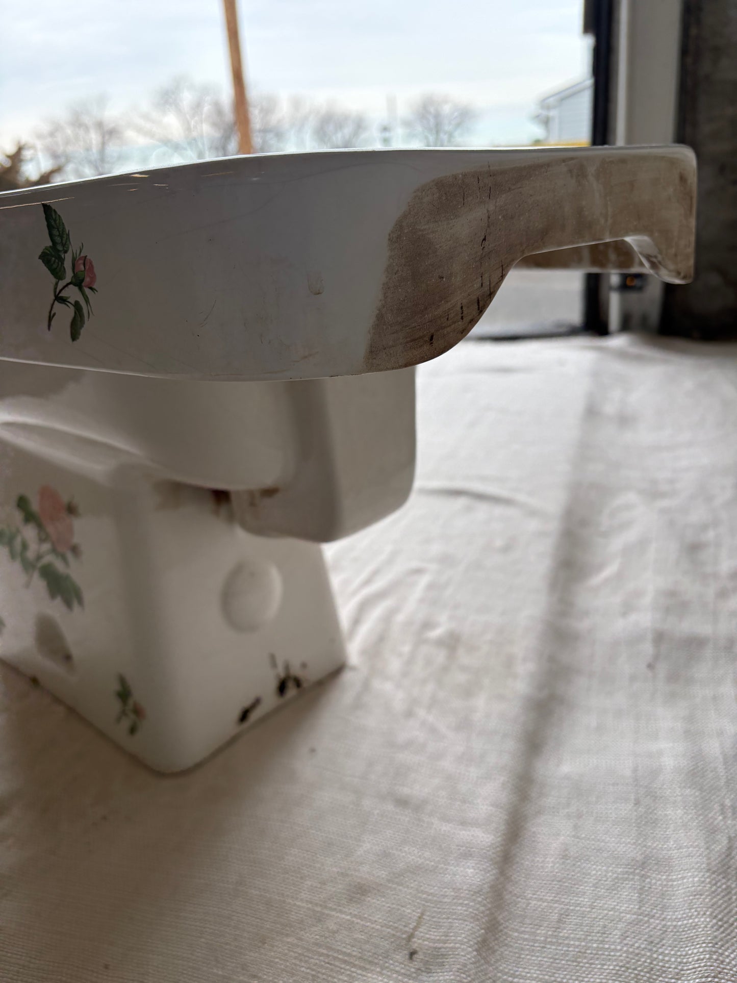 Rare Hand-Painted Floral Porcelain Bidet from the Estate of the Heiress to Macy’s