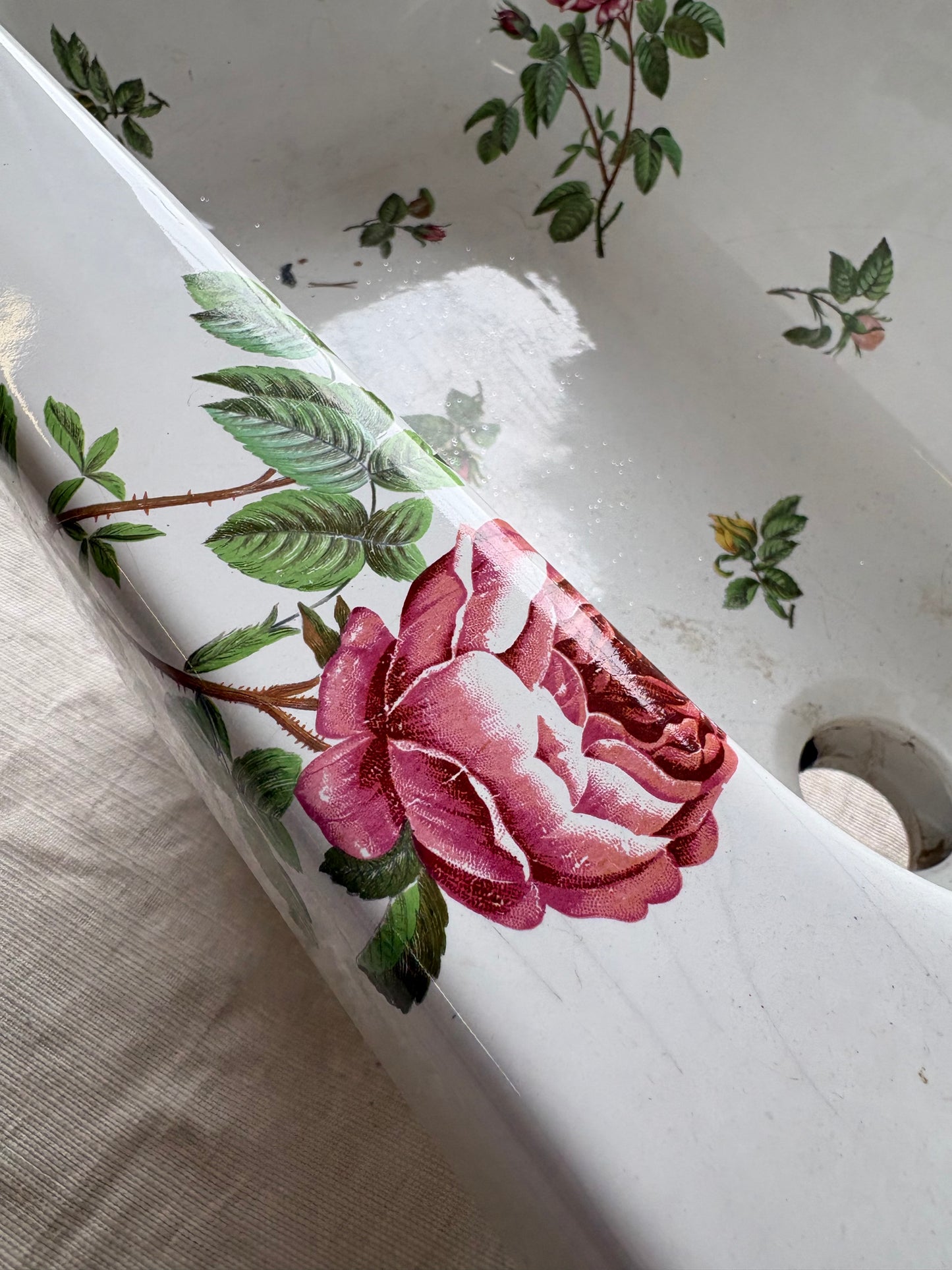 Rare Hand-Painted Floral Porcelain Bidet from the Estate of the Heiress to Macy’s