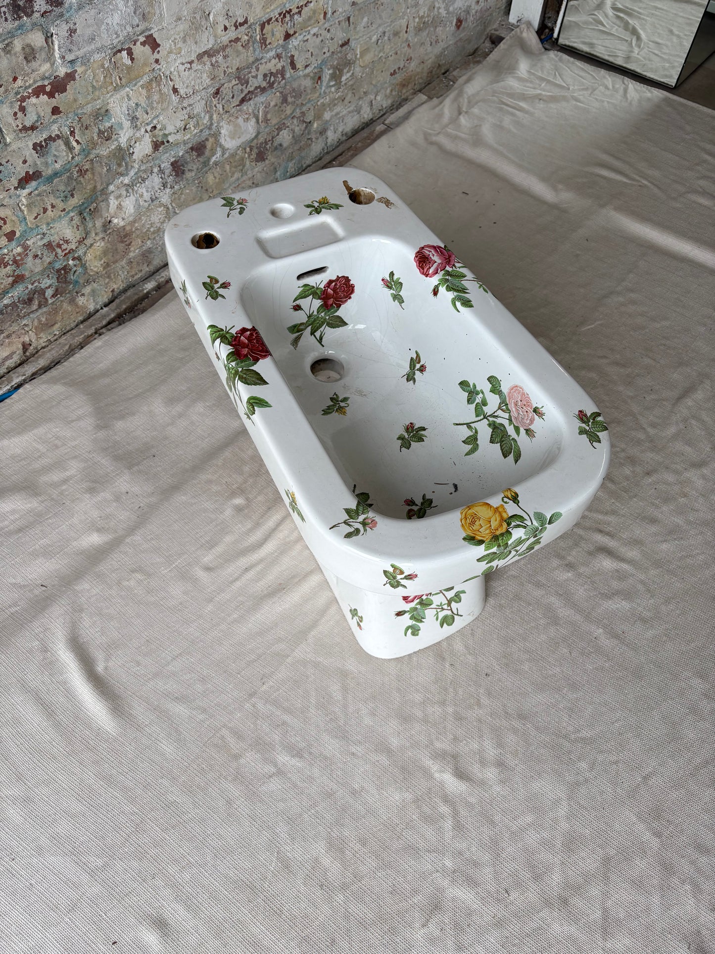 Rare Hand-Painted Floral Porcelain Bidet from the Estate of the Heiress to Macy’s