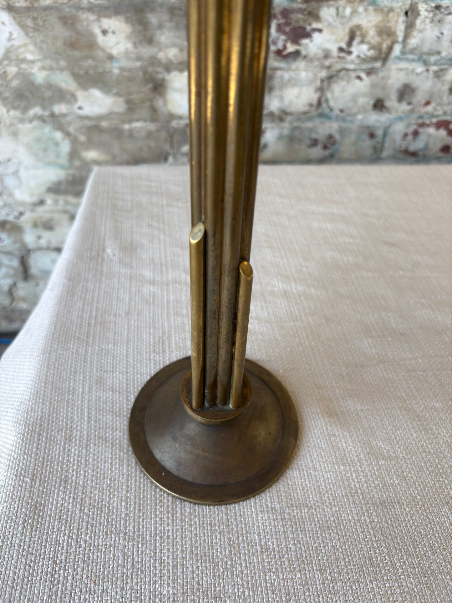 Pair of Vintage Italian Brass Candelabras – Sourced in Parma, Italy