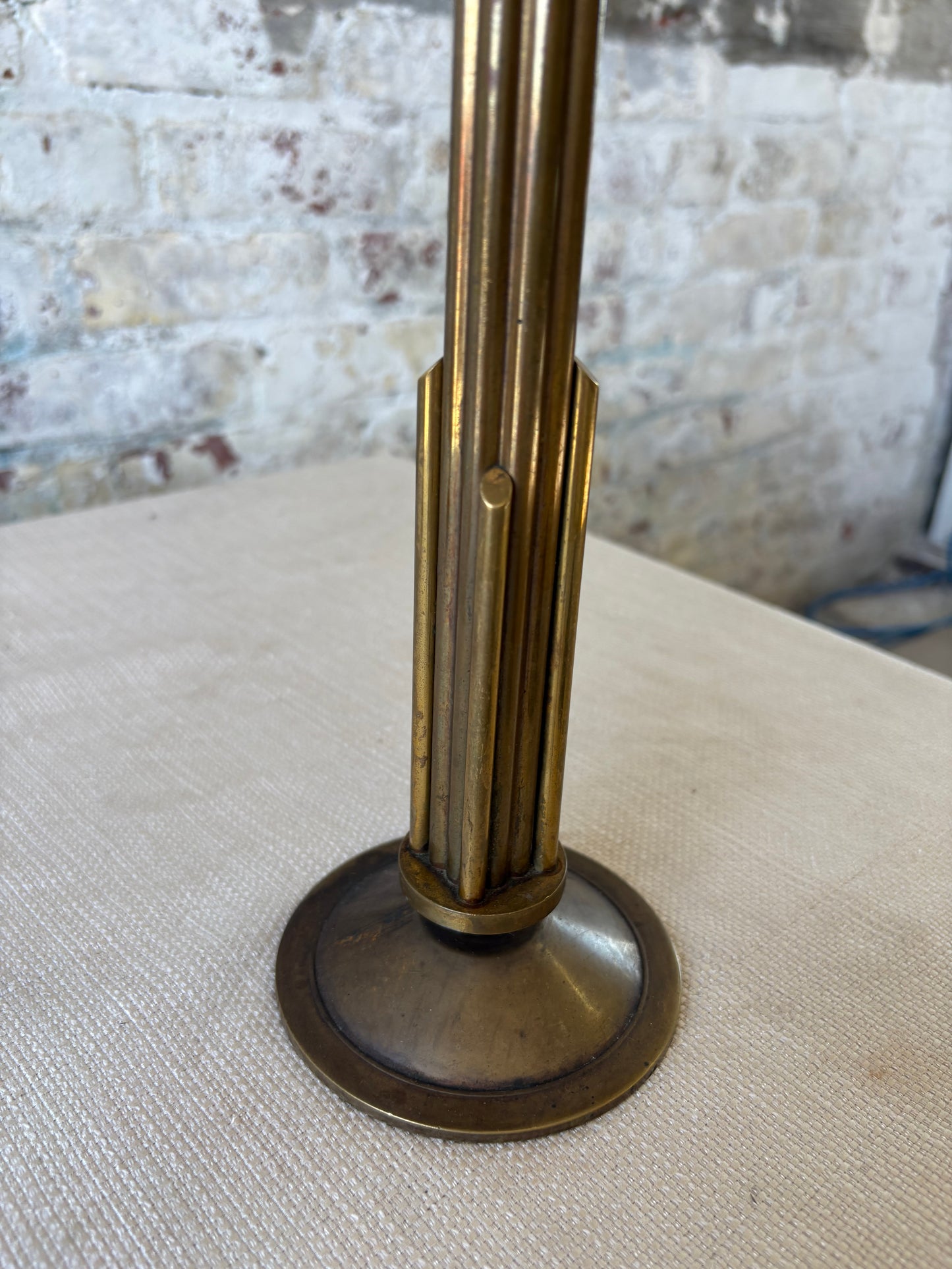 Pair of Vintage Italian Brass Candelabras – Sourced in Parma, Italy